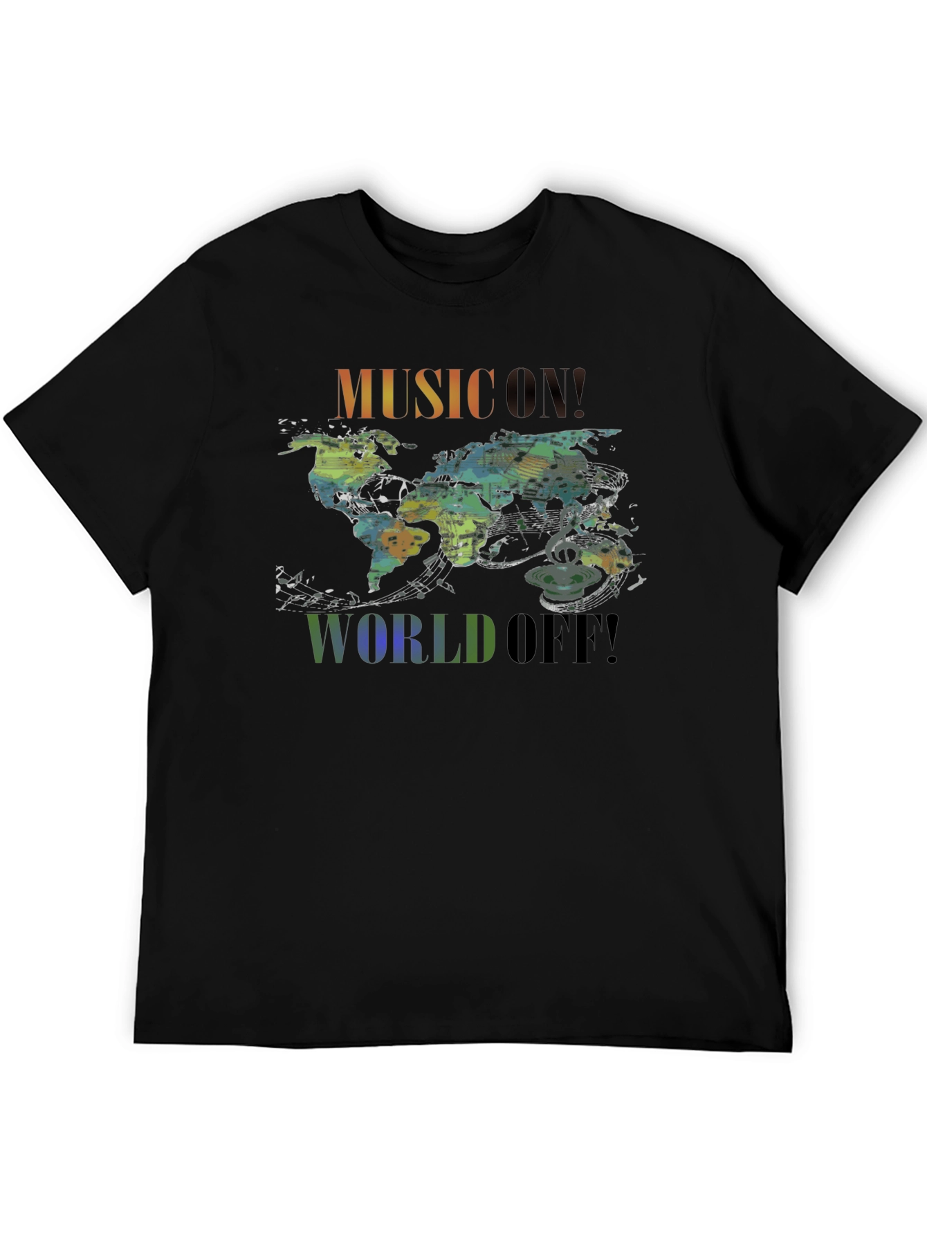 Music On World Off Graphic Tee