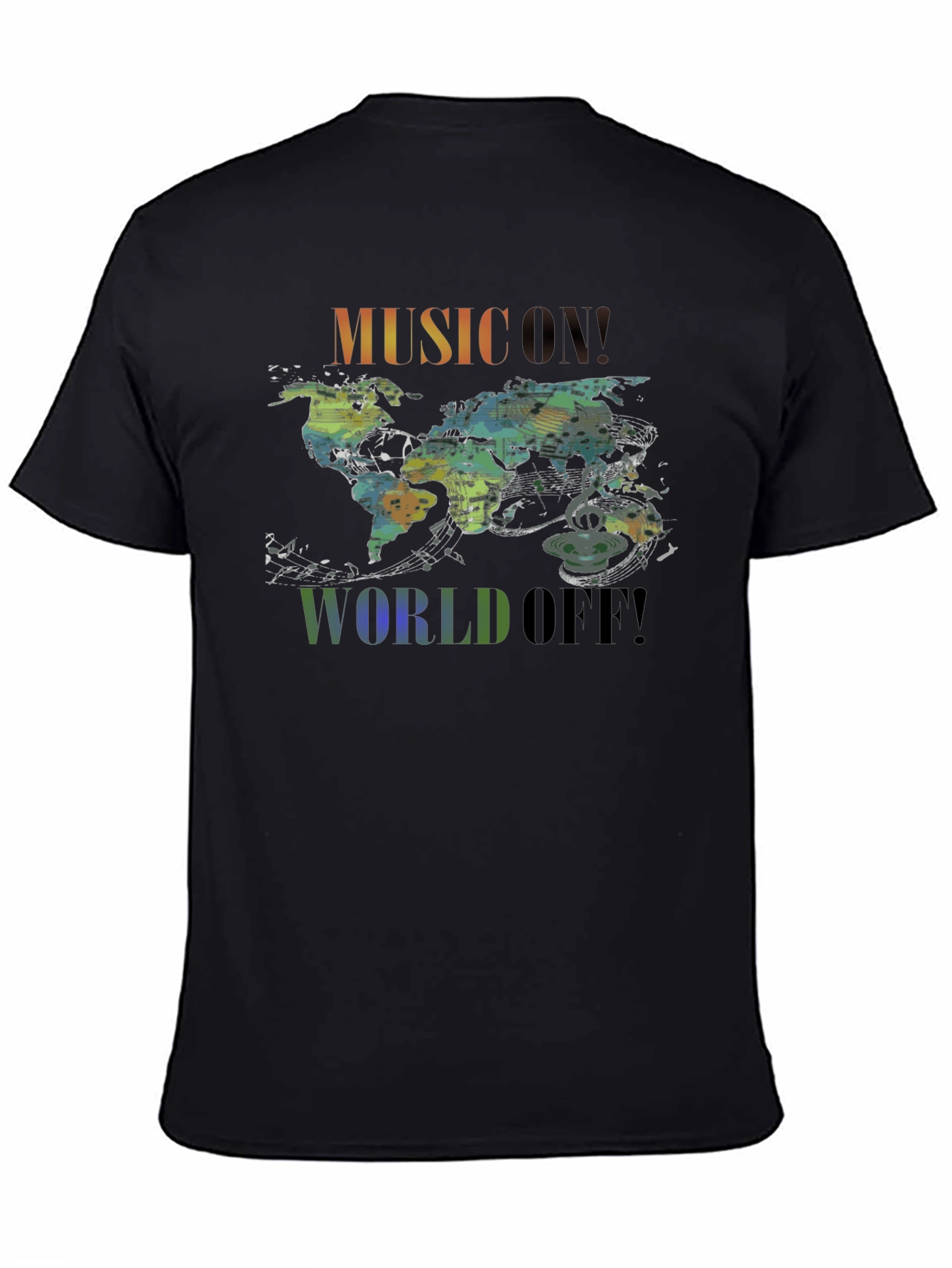 Music On World Off Graphic Tee