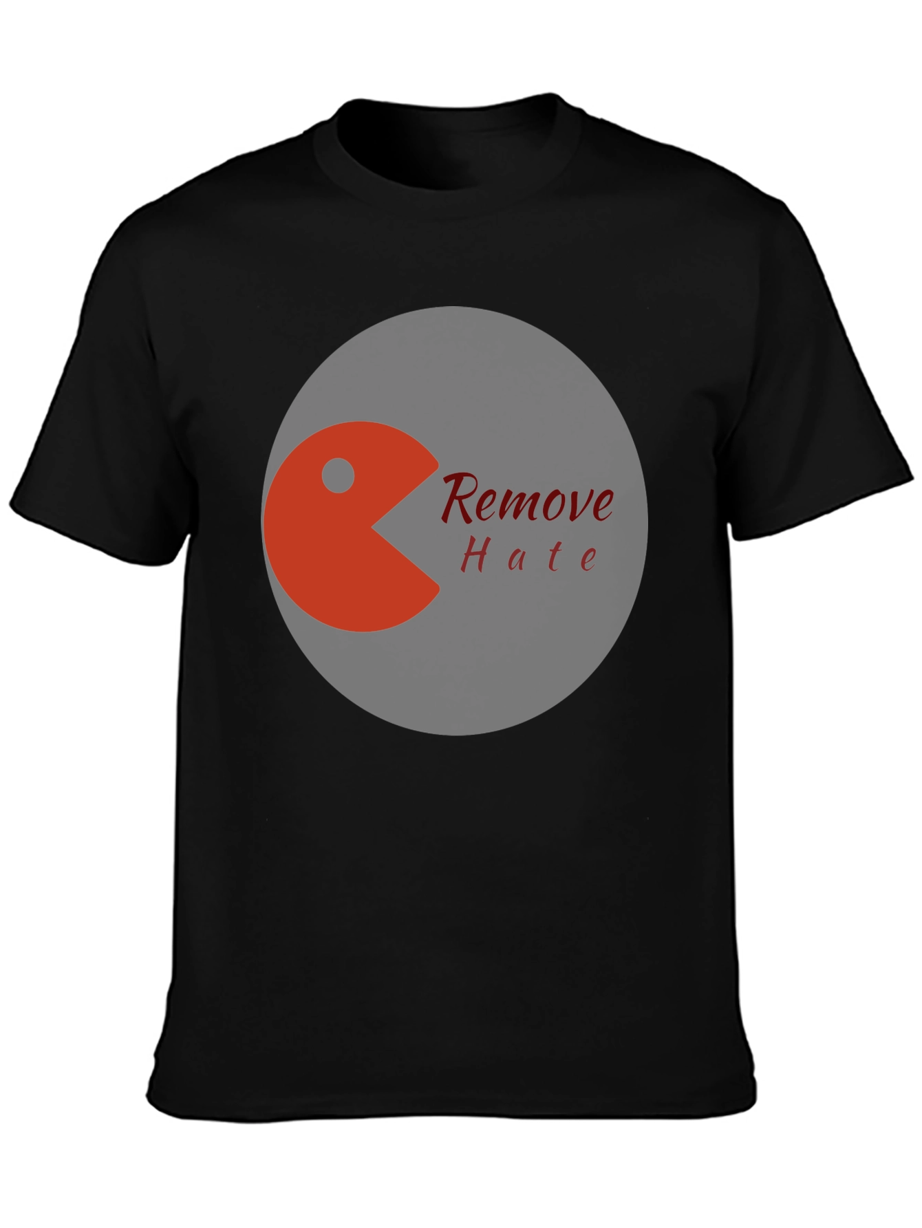 Remove Hate Graphic Tee - Black Cotton Blend