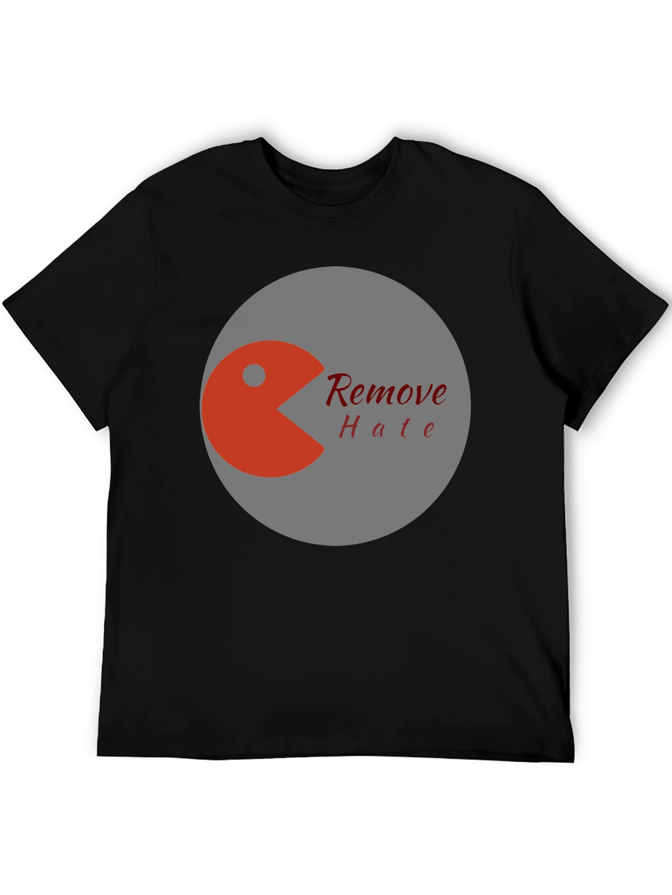 Remove Hate Graphic Tee - Black Cotton Blend