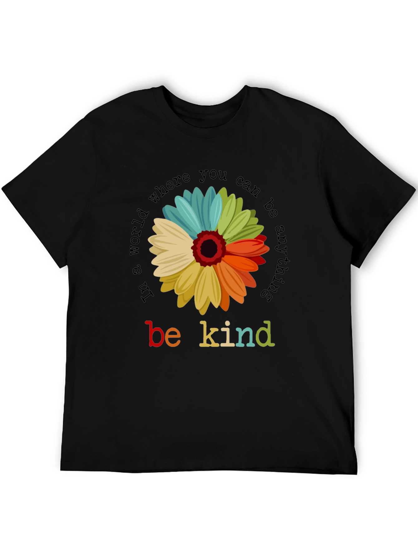 Be Kind Sunflower T-Shirt - Inspirational Graphic Tee