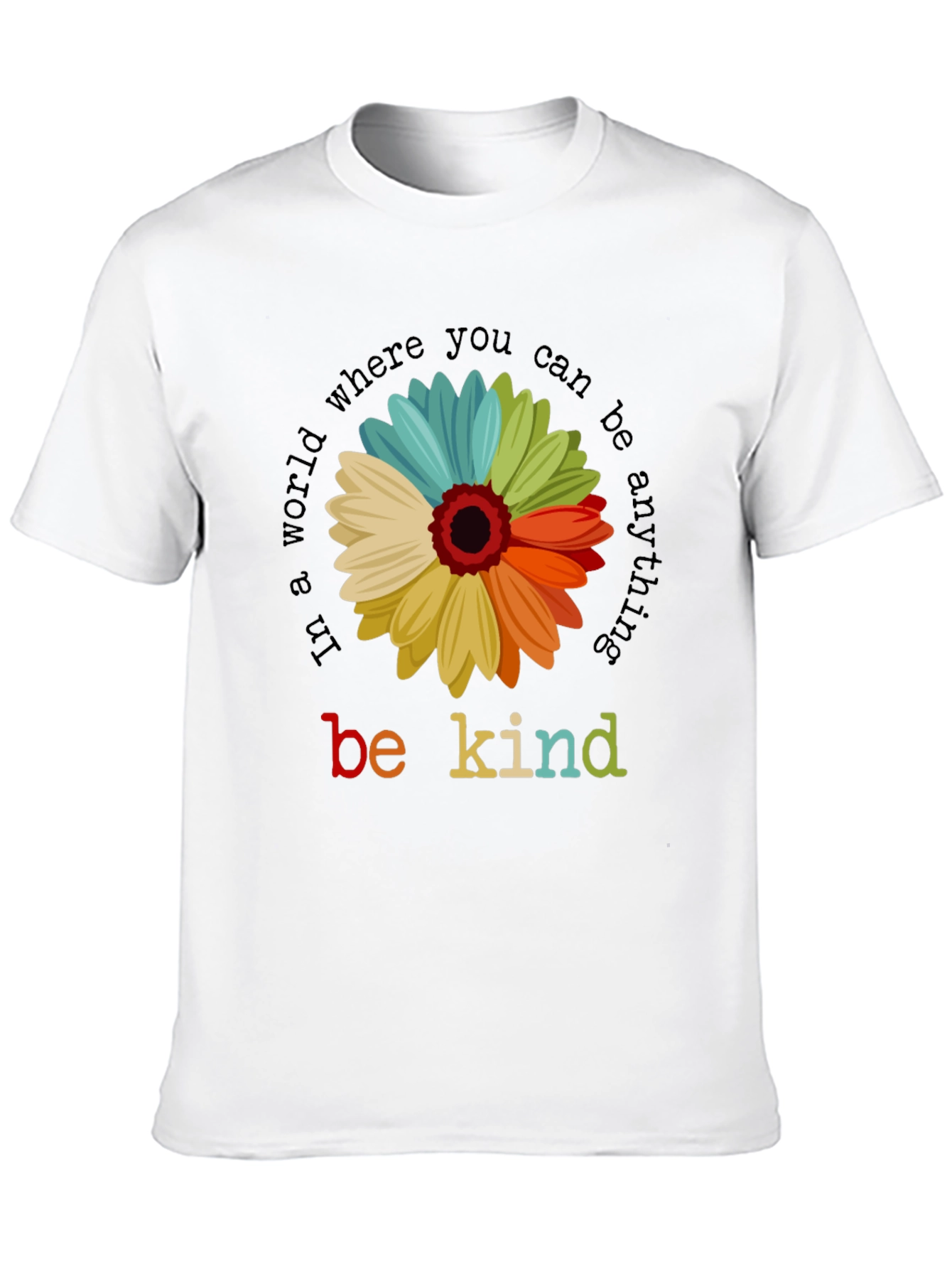 Be Kind Sunflower T-Shirt - Inspirational Graphic Tee