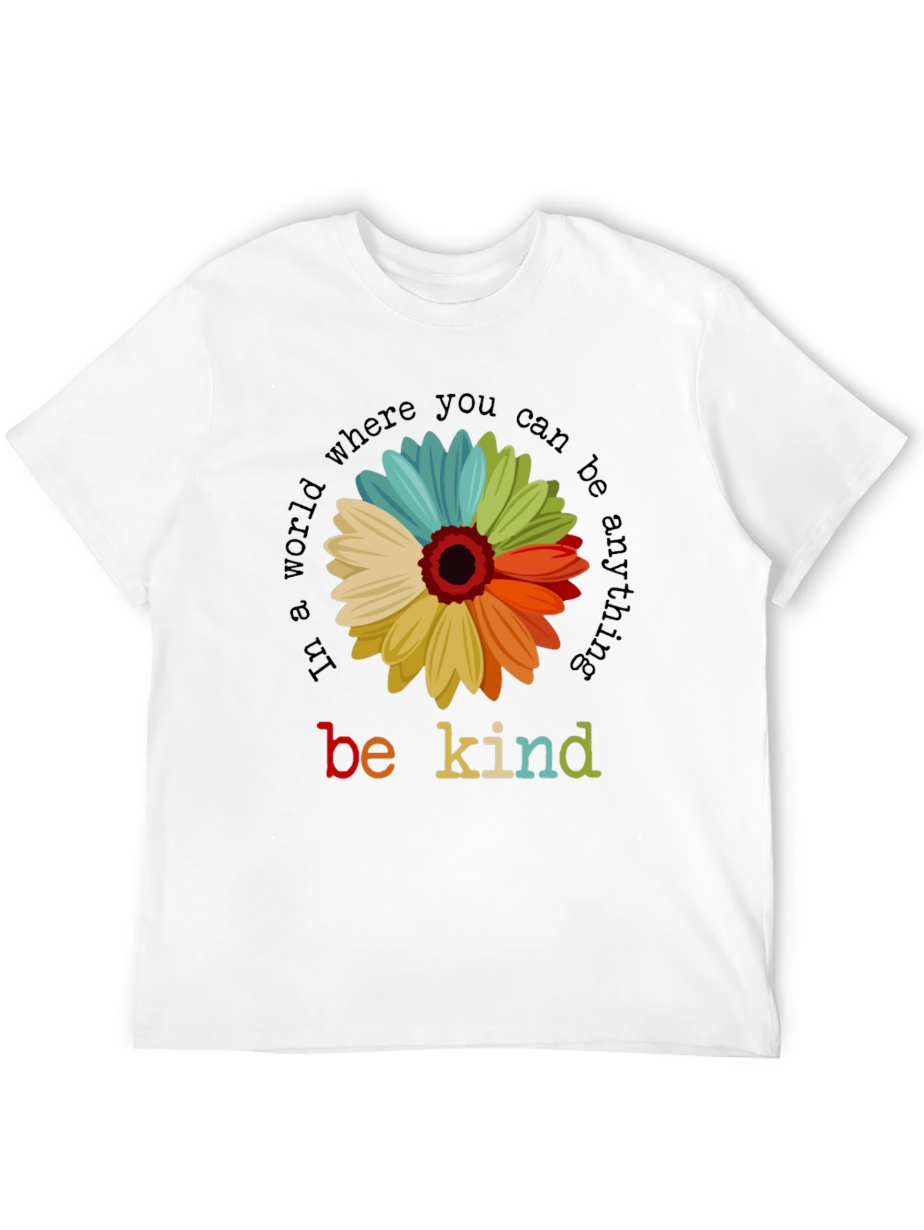 Be Kind Sunflower T-Shirt - Inspirational Graphic Tee