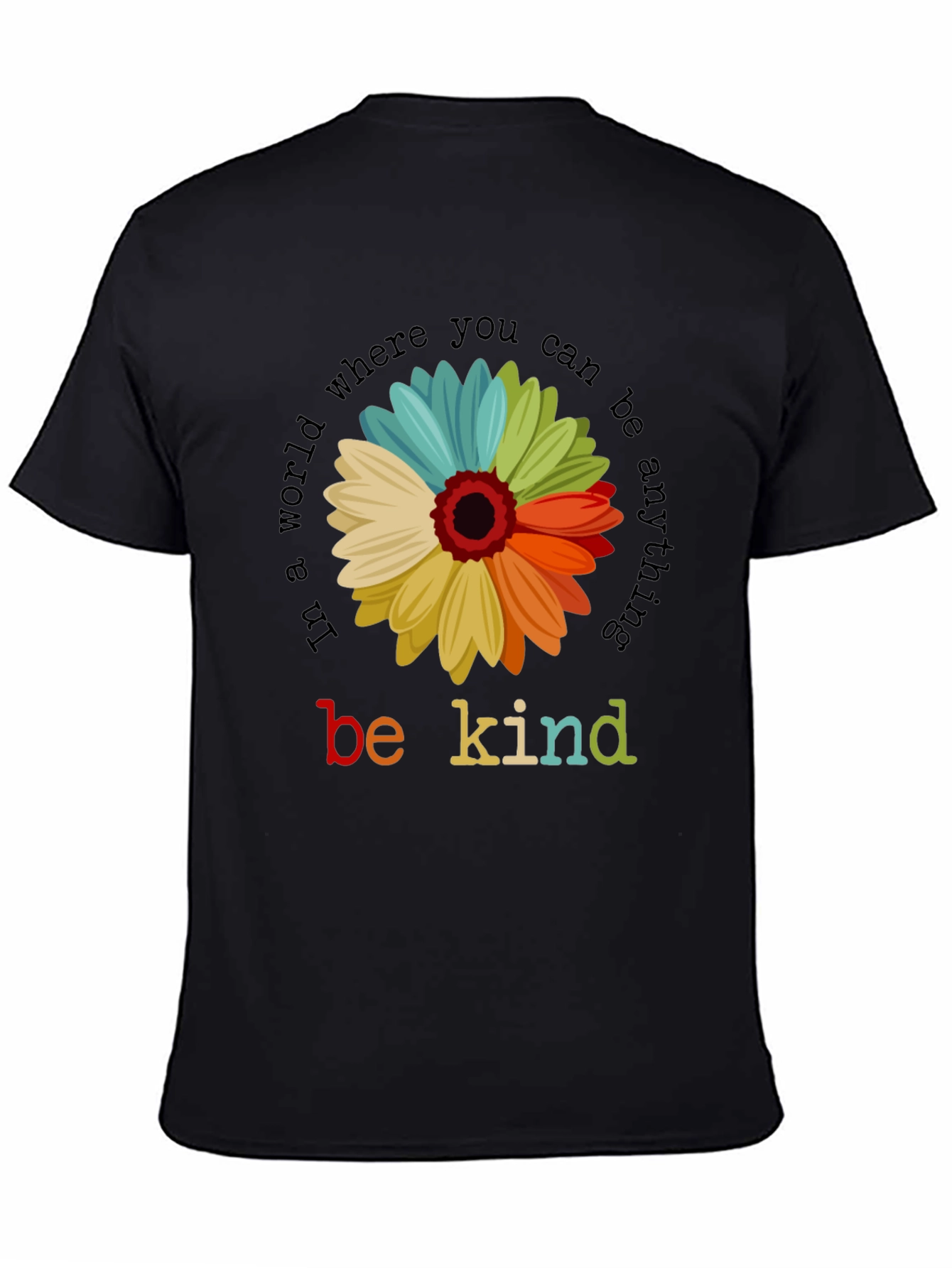 Be Kind Sunflower T-Shirt - Inspirational Graphic Tee