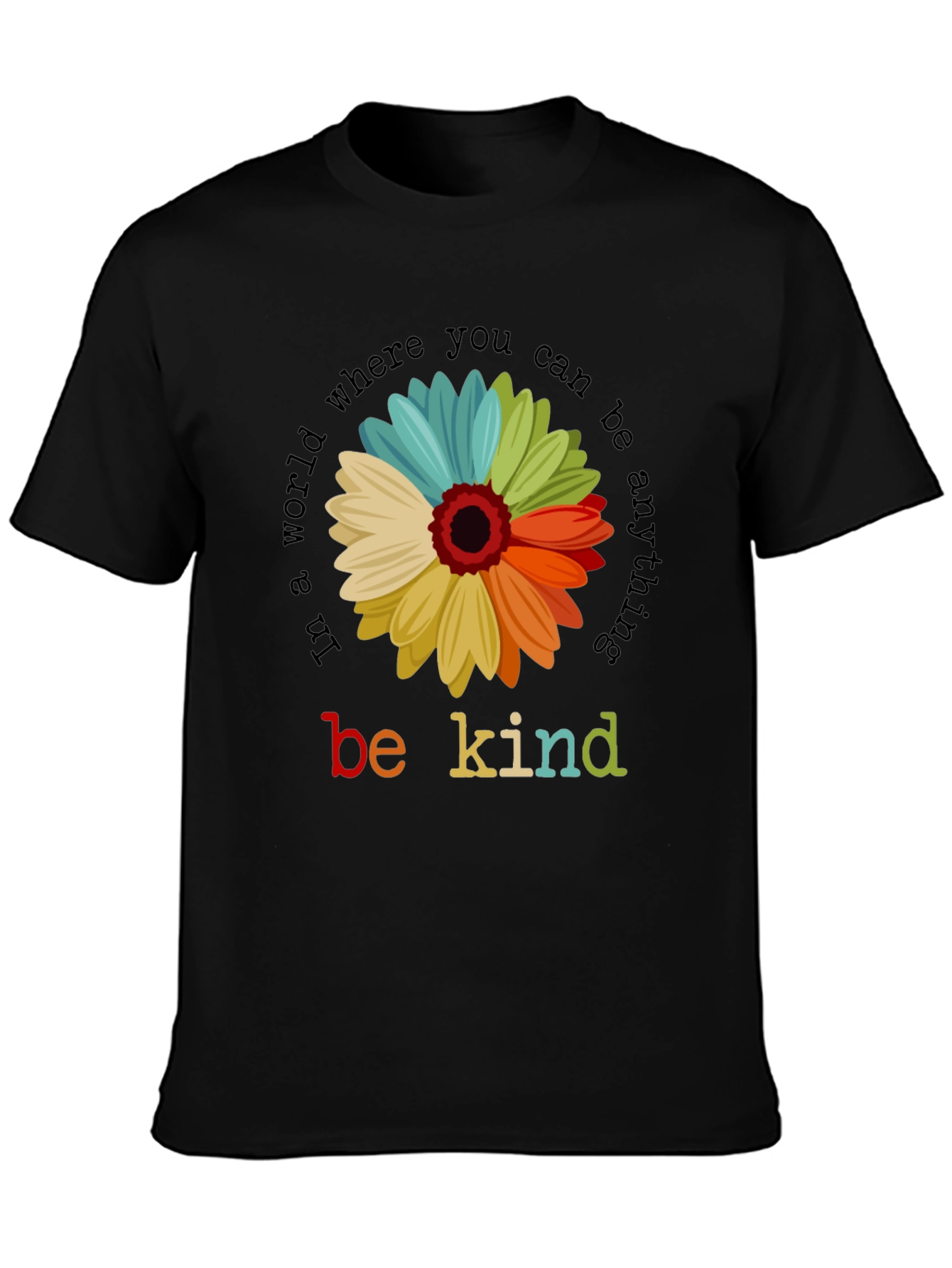 Be Kind Sunflower T-Shirt - Inspirational Graphic Tee