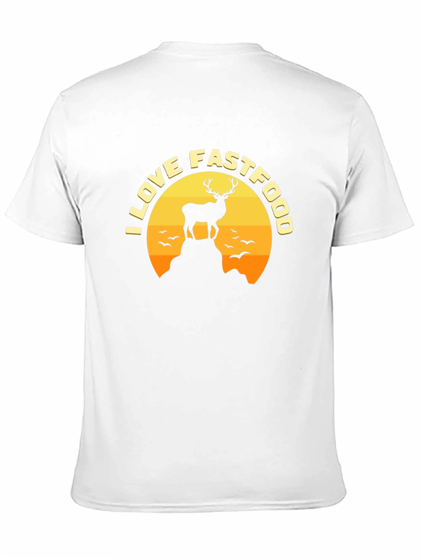 I Love Fast Food Deer Graphic Tee