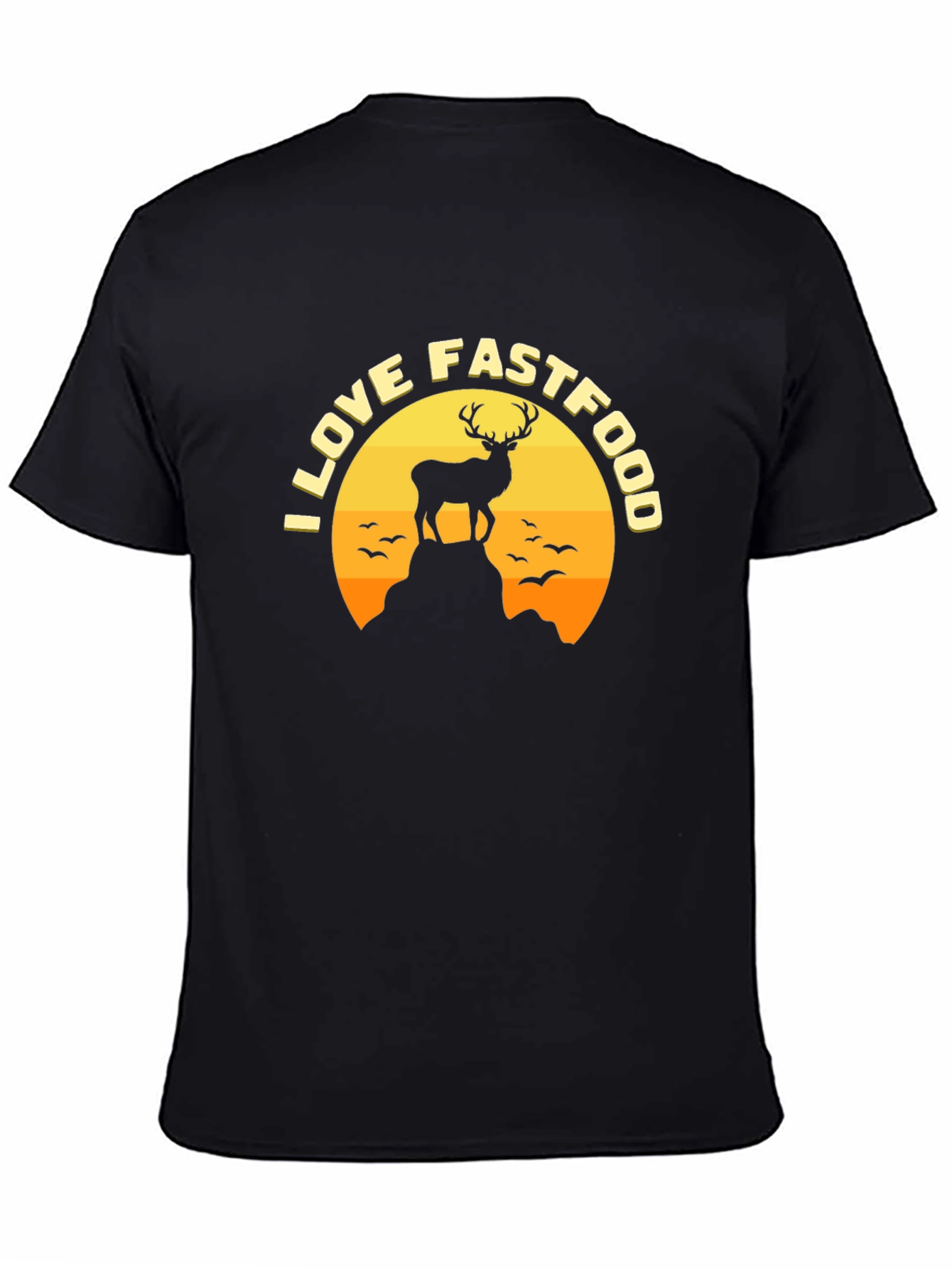 I Love Fast Food Deer Graphic Tee