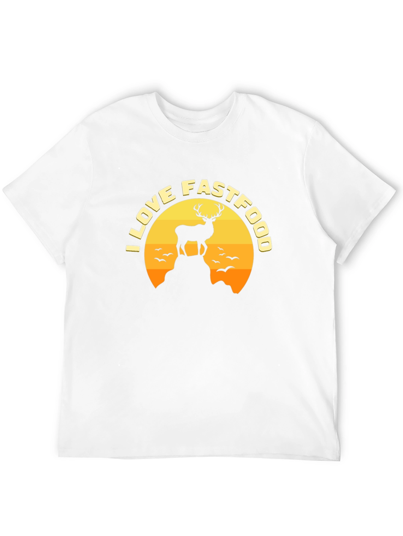 I Love Fast Food Deer Graphic Tee