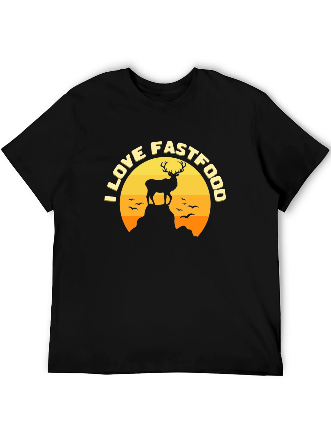 I Love Fast Food Deer Graphic Tee