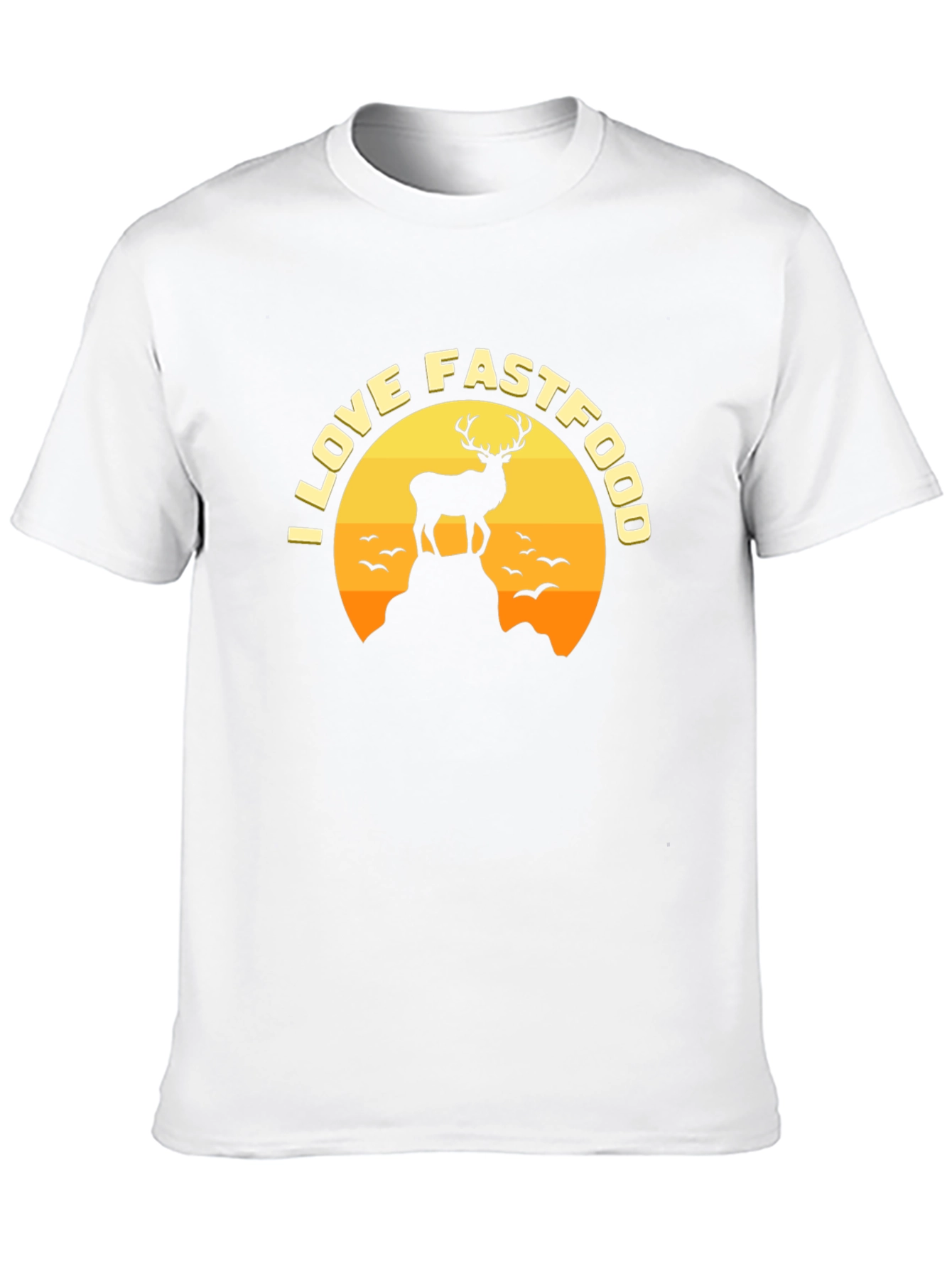 I Love Fast Food Deer Graphic Tee