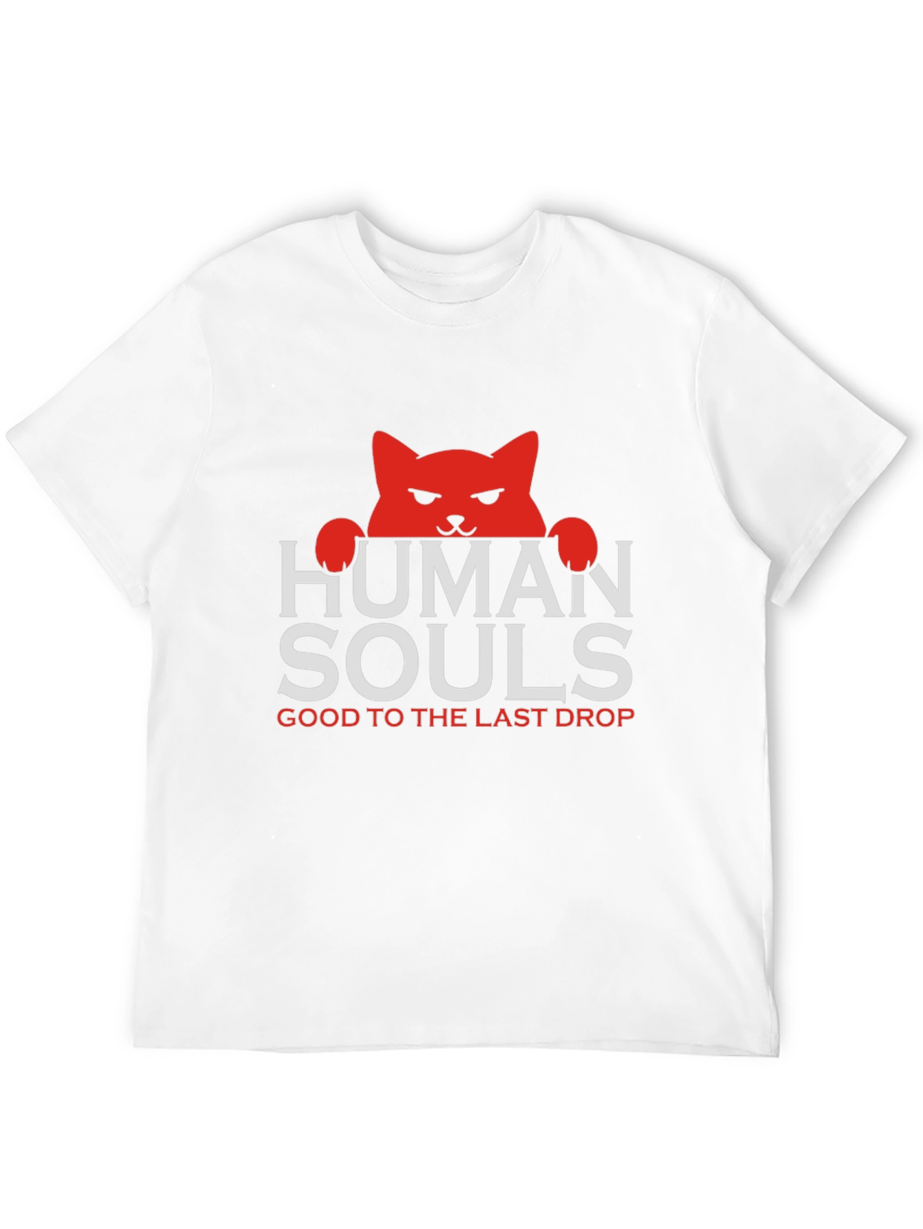 Human Souls Cat Graphic Black T-Shirt