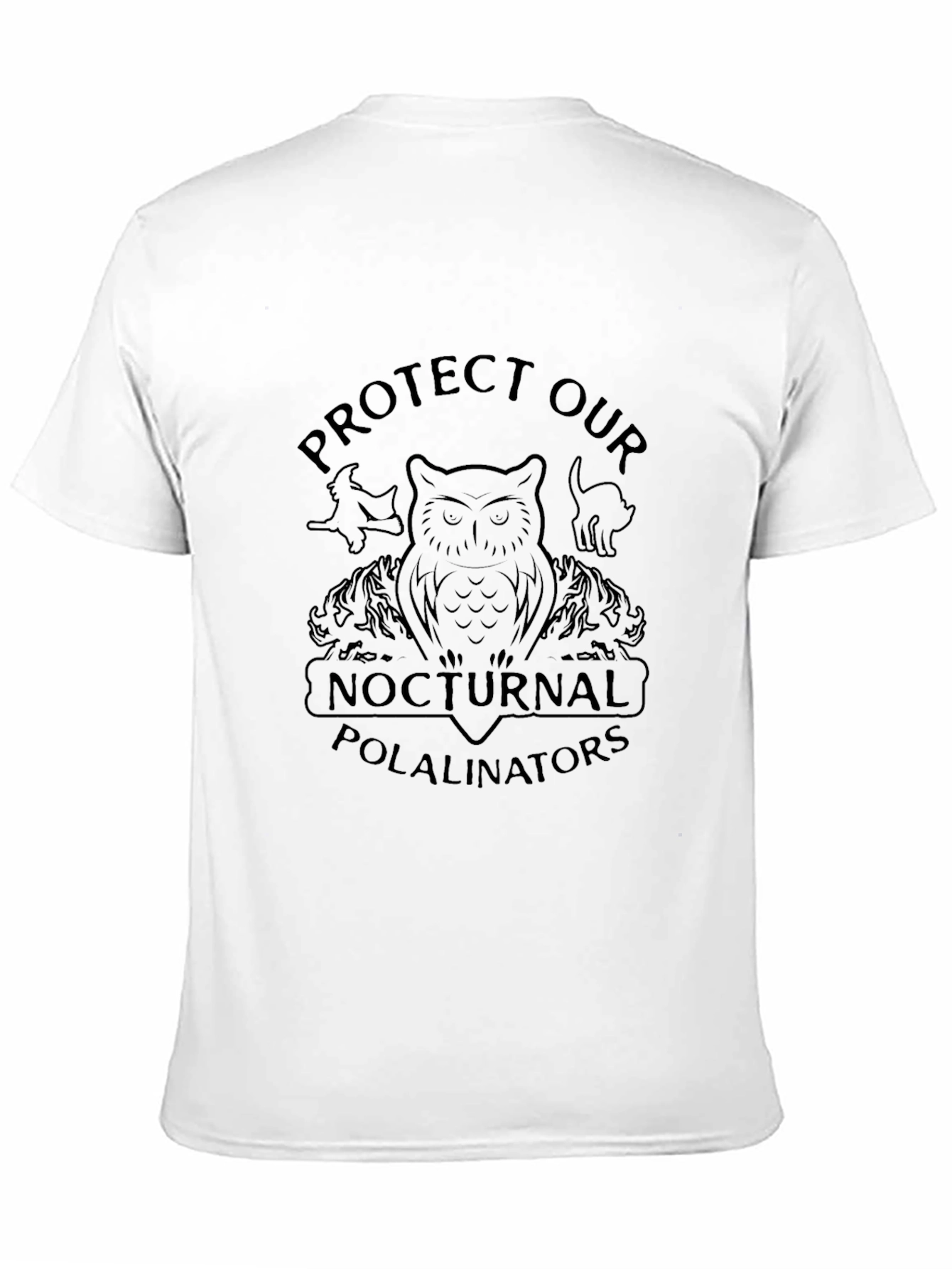 Protect Our Nocturnal Pollinators Owl Graphic Tee