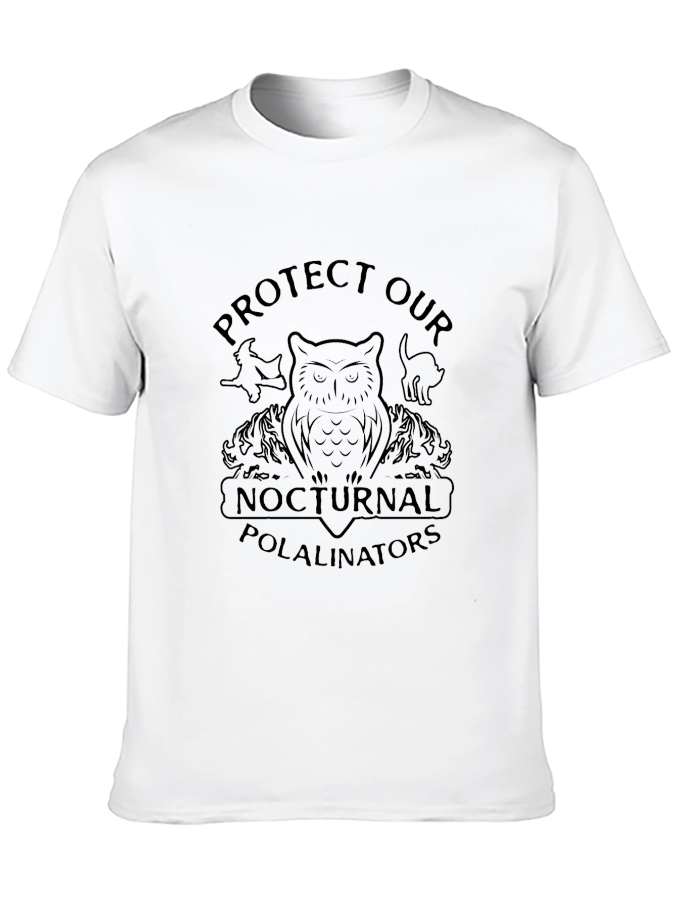 Protect Our Nocturnal Pollinators Owl Graphic Tee