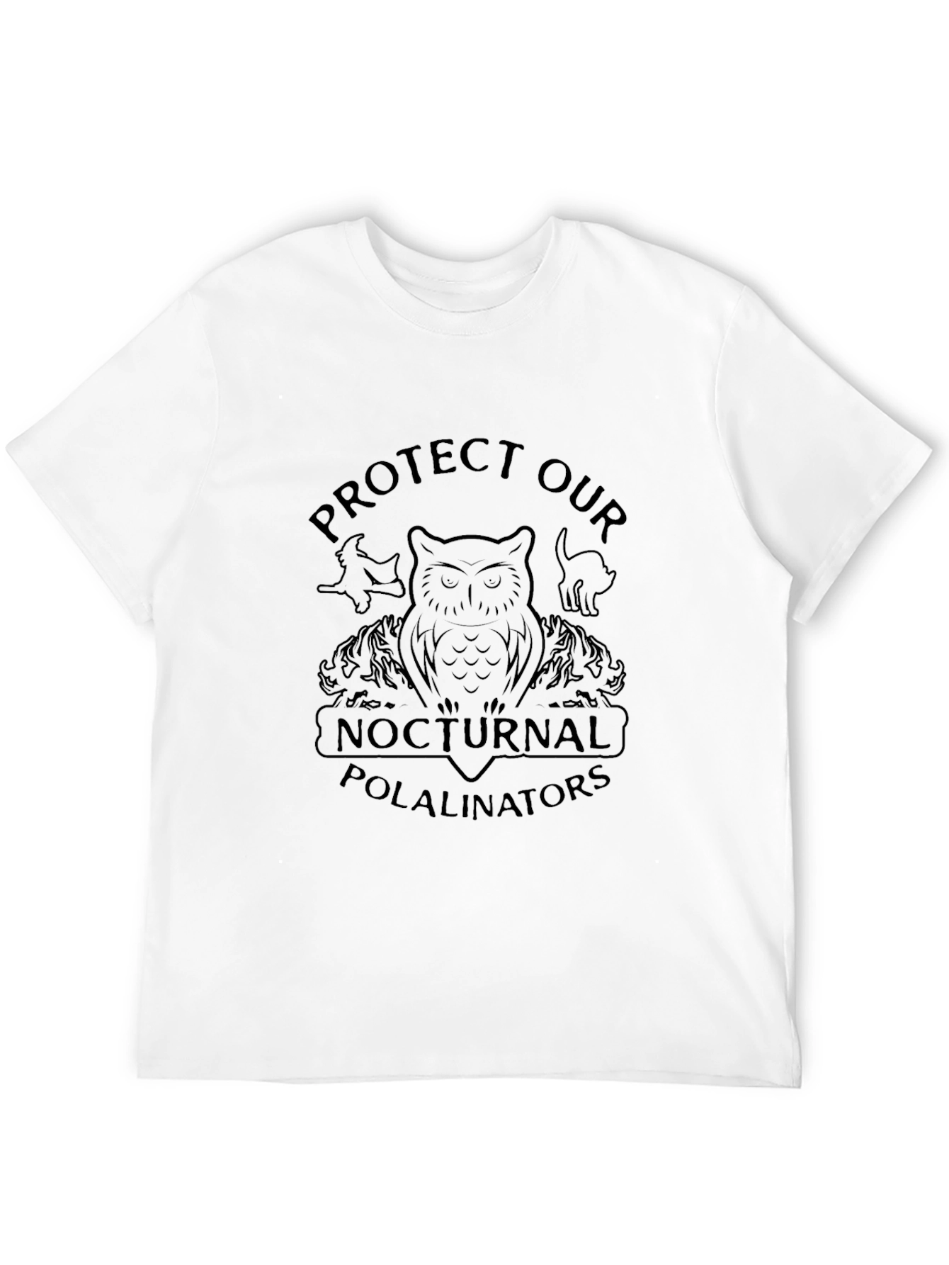 Protect Our Nocturnal Pollinators Owl Graphic Tee