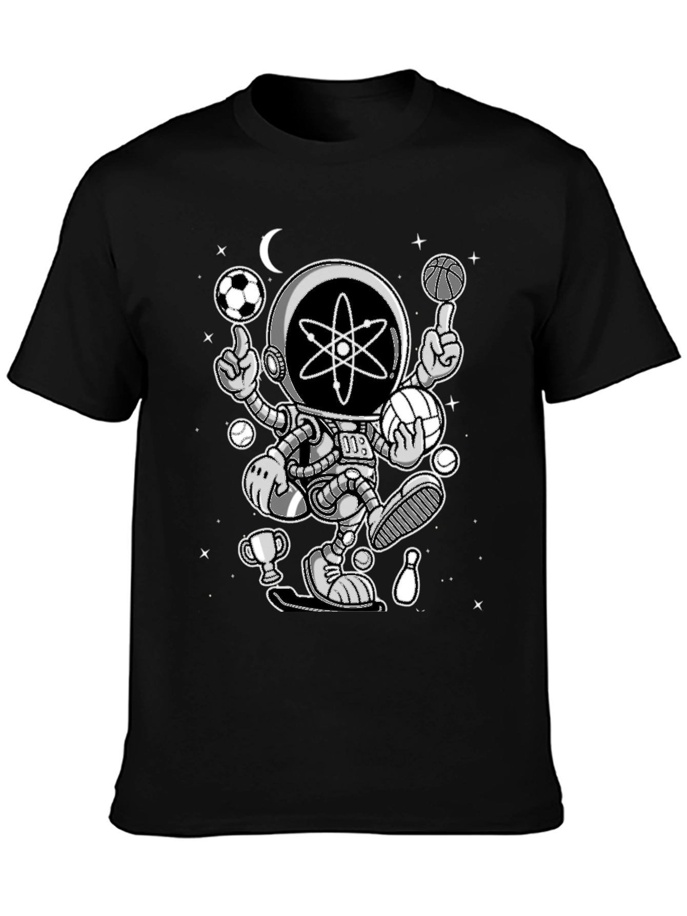 Atomic Astronaut T-Shirt - Cosmic Juggler Design