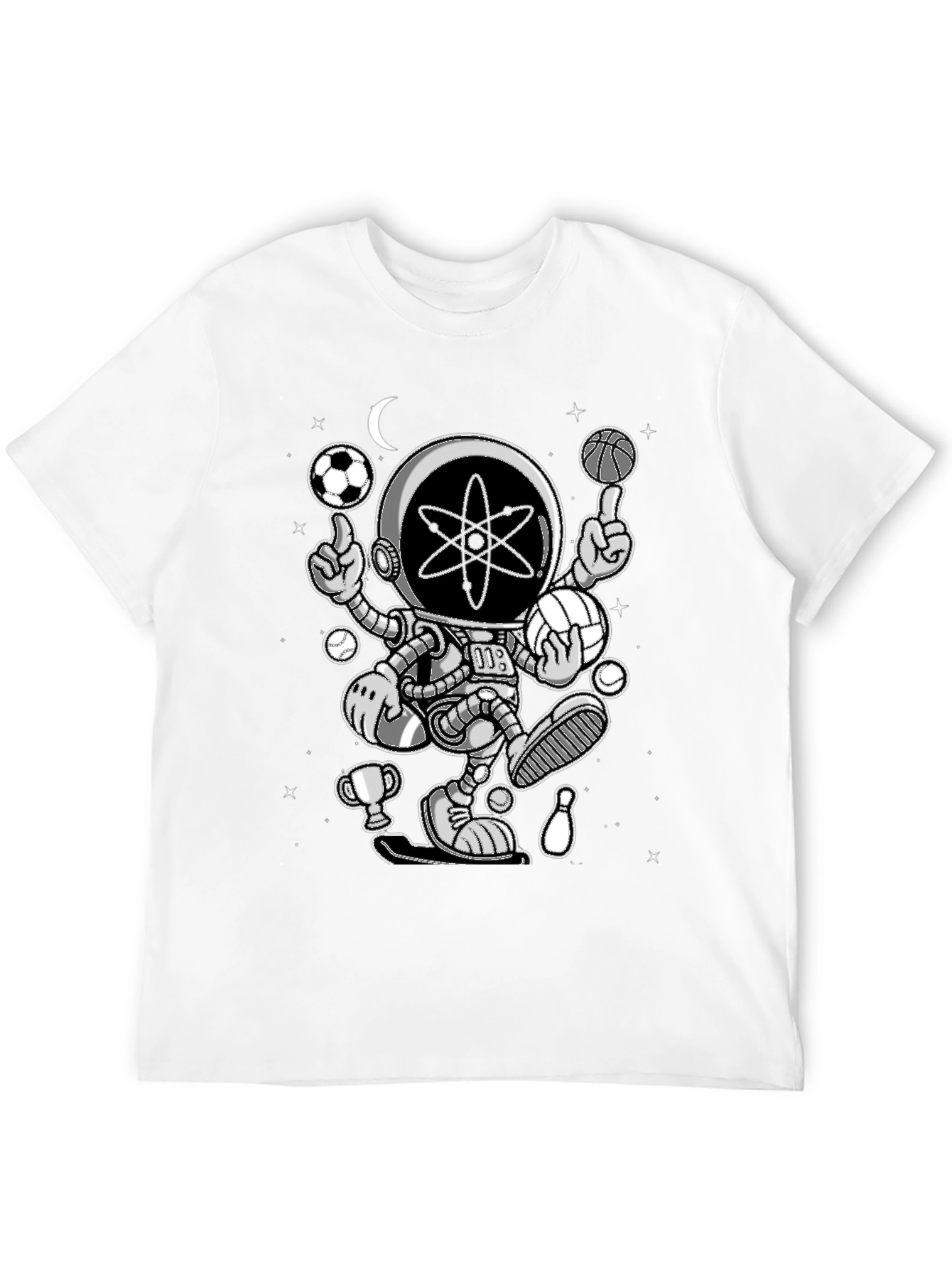 Atomic Astronaut T-Shirt - Cosmic Juggler Design