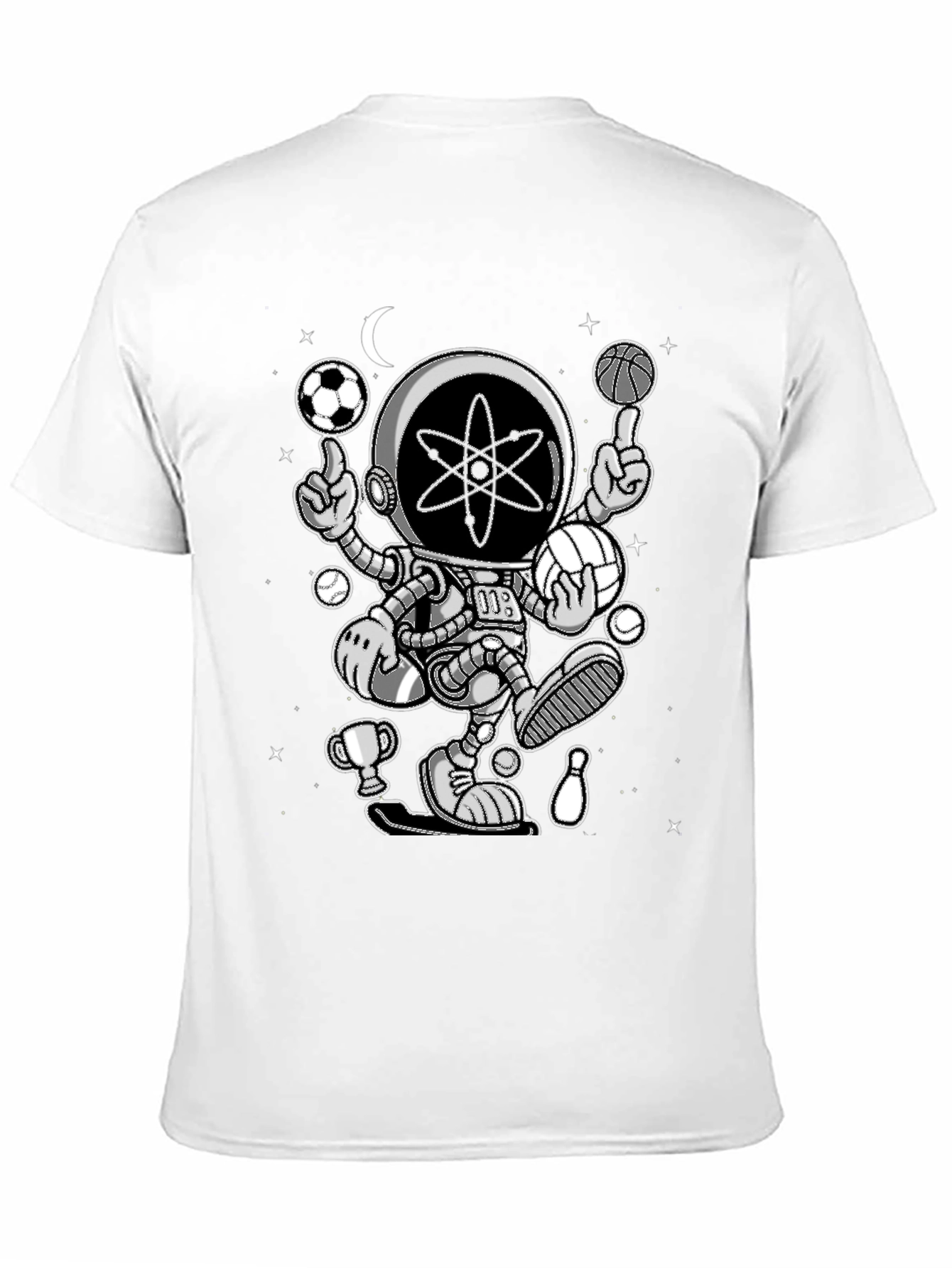 Atomic Astronaut T-Shirt - Cosmic Juggler Design
