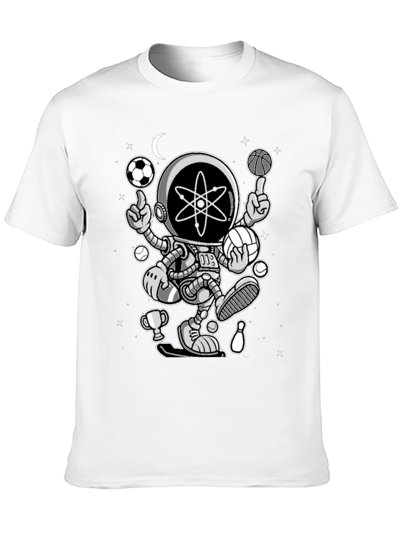 Atomic Astronaut T-Shirt - Cosmic Juggler Design