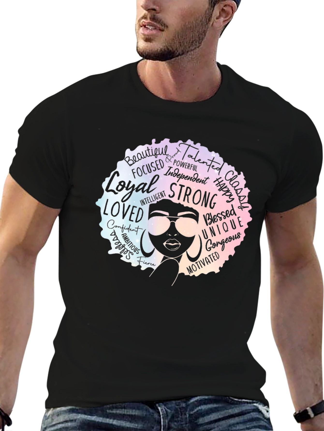 Empowered Woman Afro Graphic Tee