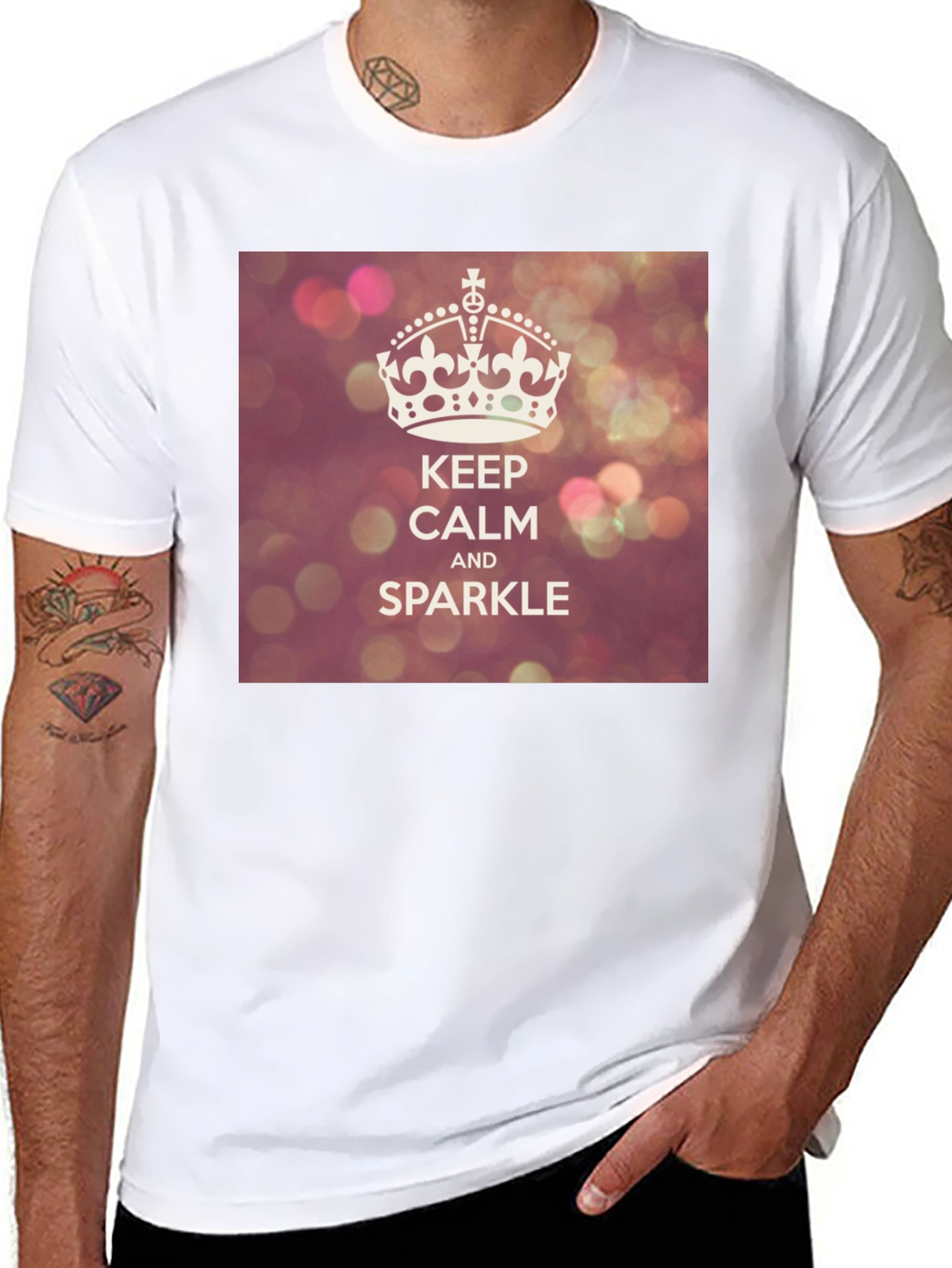 Keep Calm and Sparkle Graphic T-Shirt