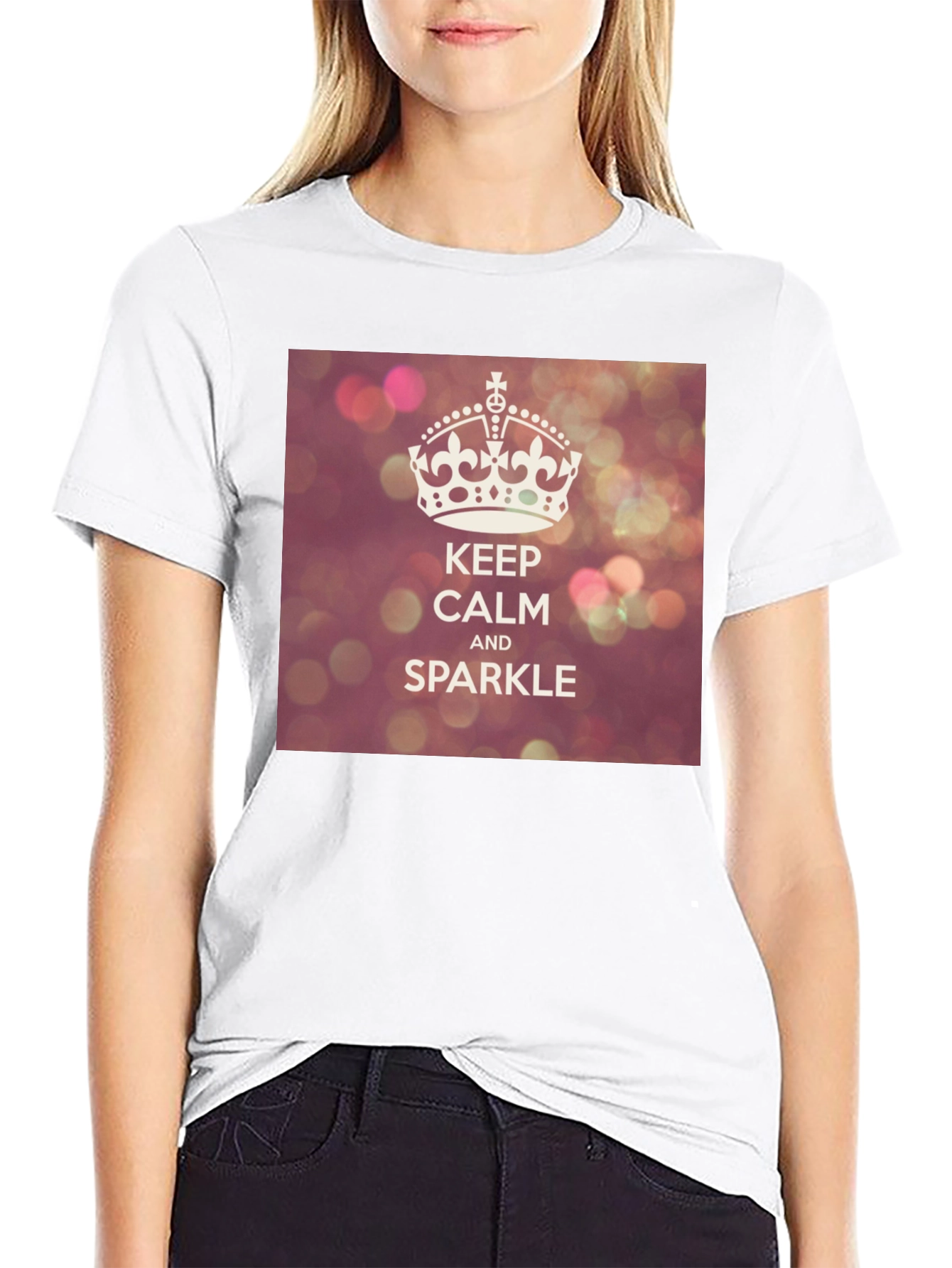 Keep Calm and Sparkle Graphic T-Shirt