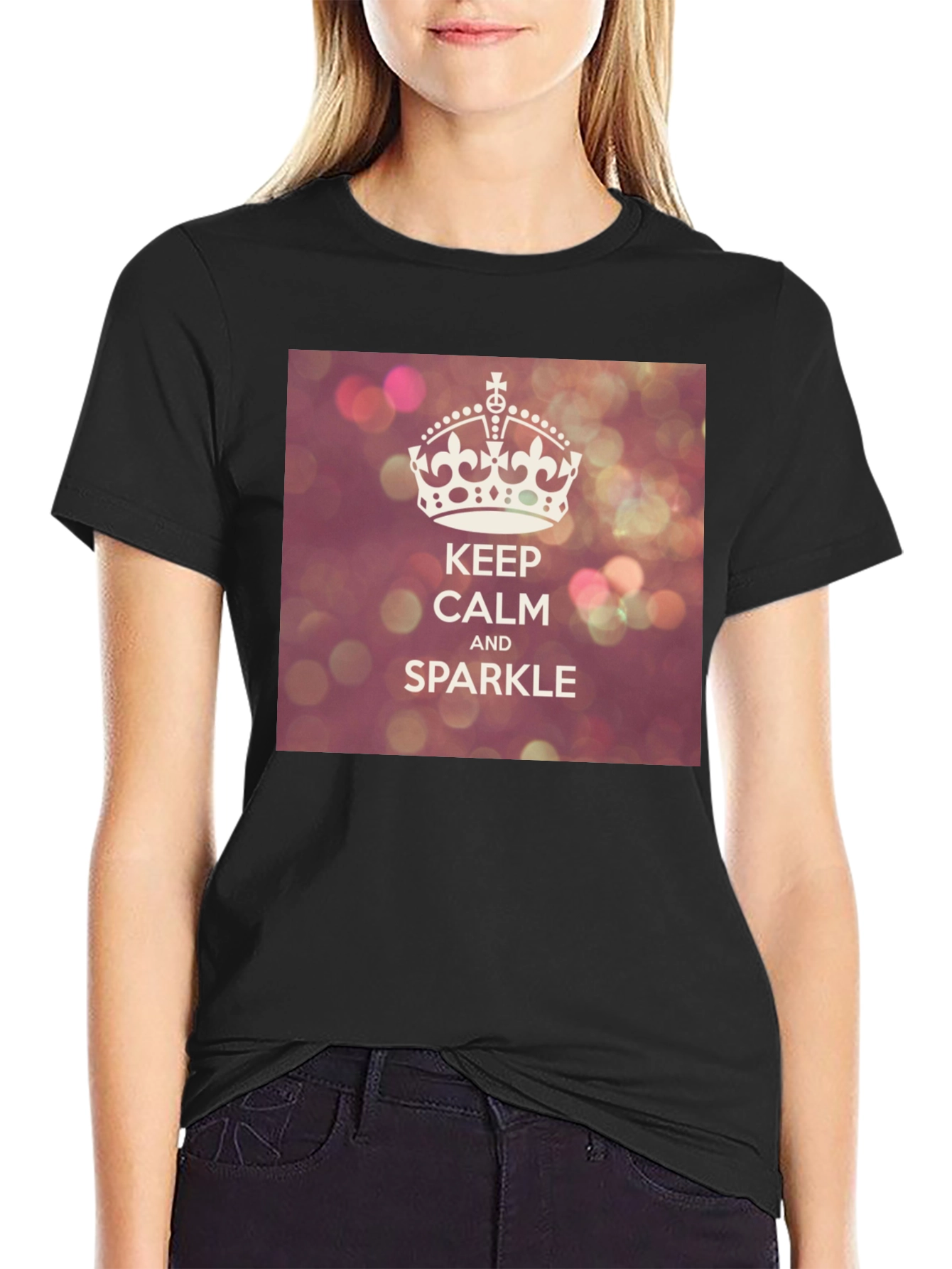 Keep Calm and Sparkle Graphic T-Shirt