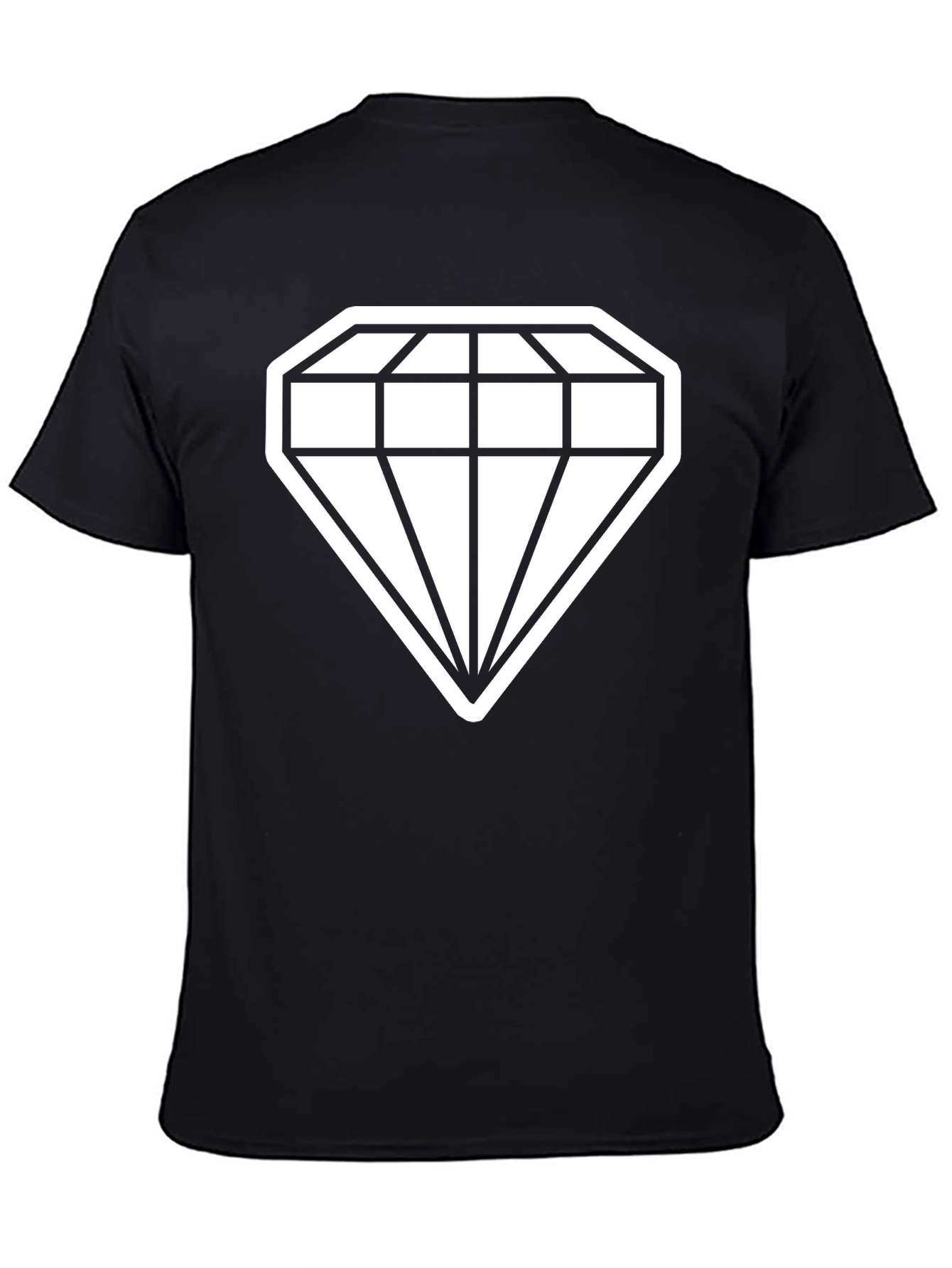 Diamond Graphic Tee - Stylish Black T-Shirt