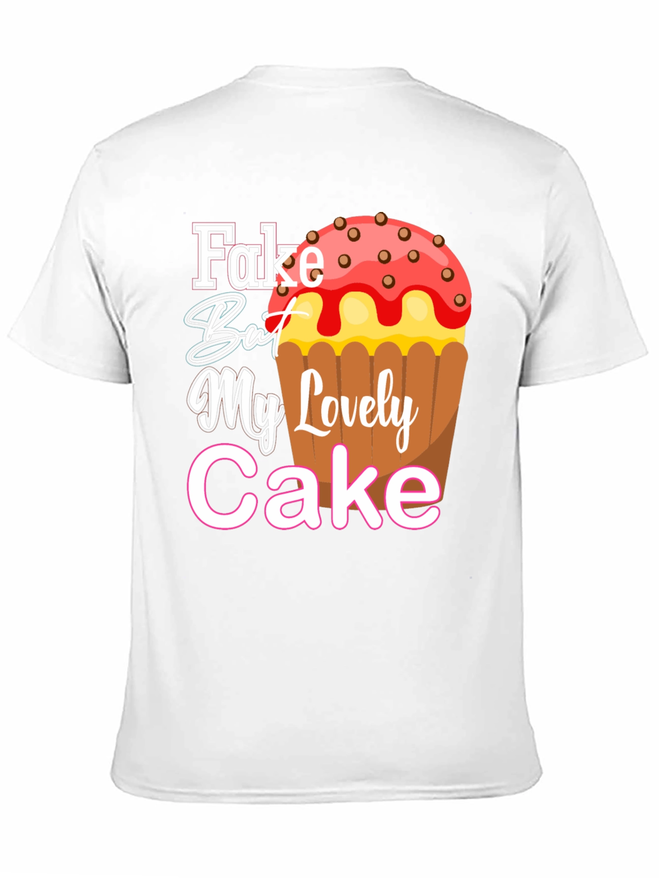 Fake But My Lovely Cake Black Graphic Tee