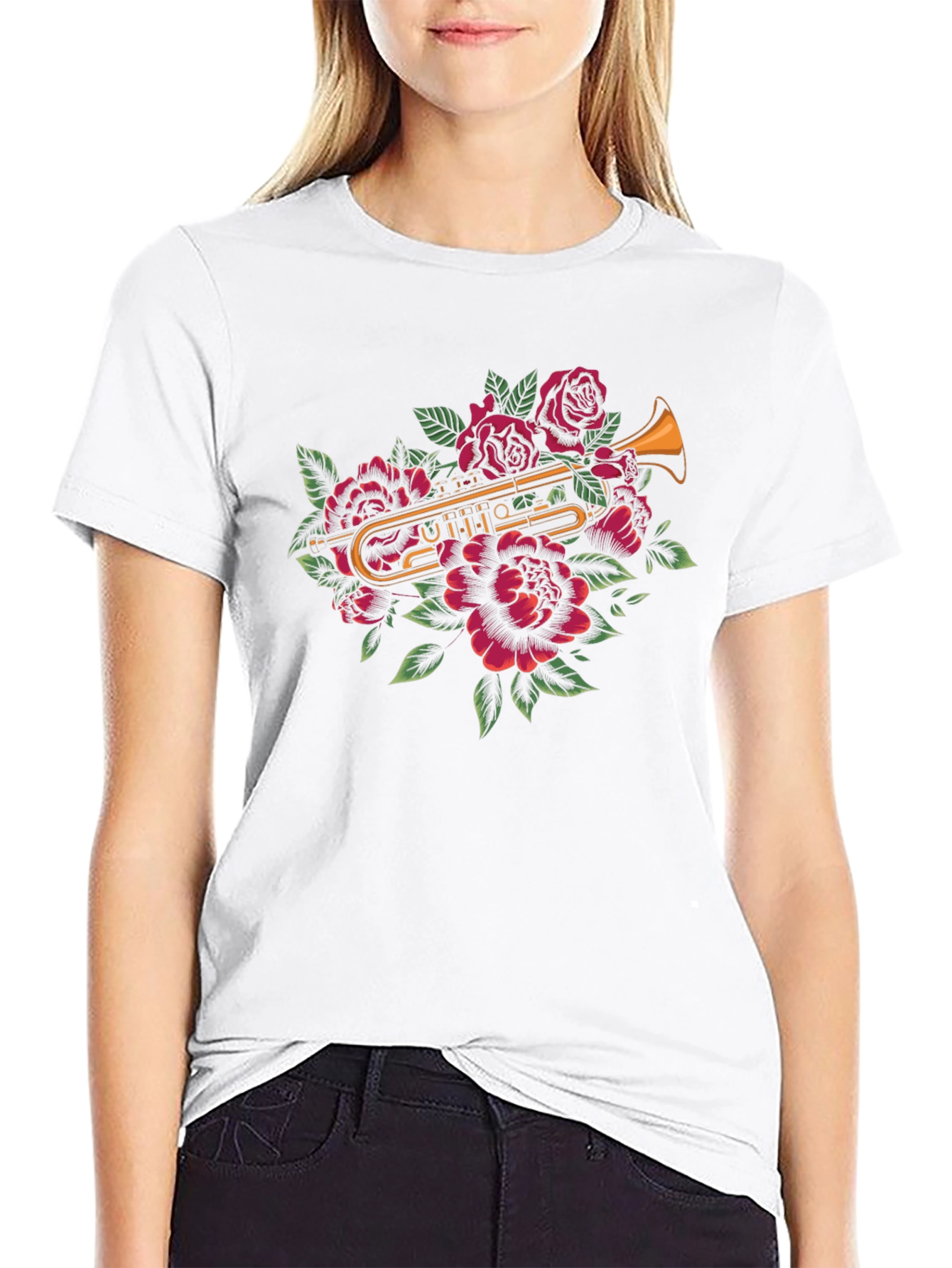 Floral Trumpet Graphic Tee
