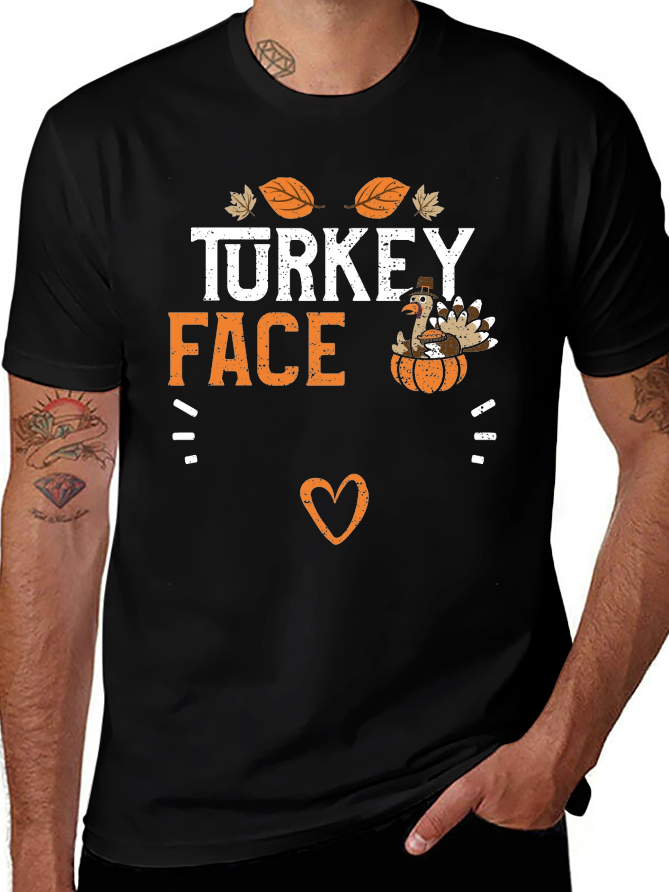 Turkey Face Thanksgiving T-Shirt