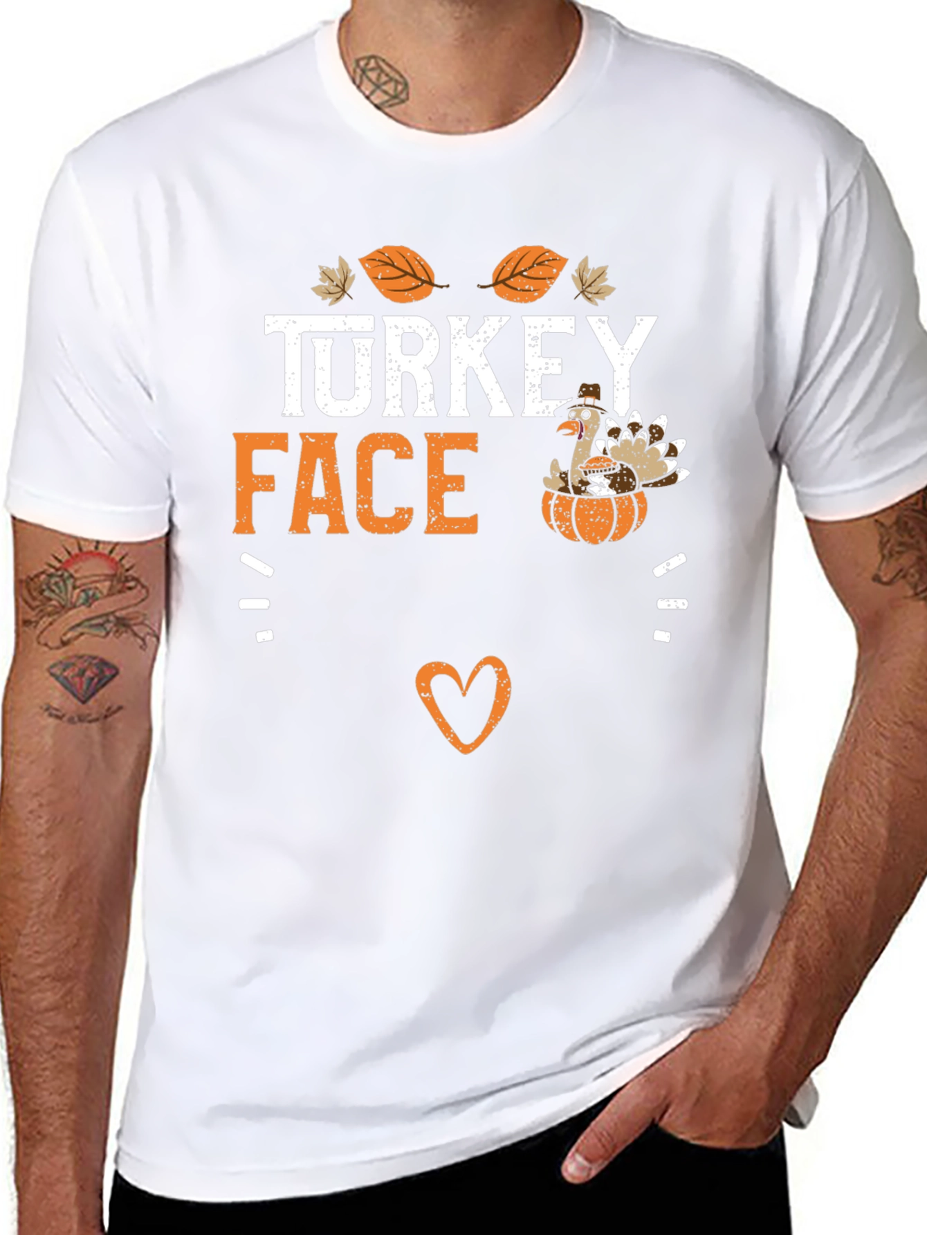 Turkey Face Thanksgiving T-Shirt