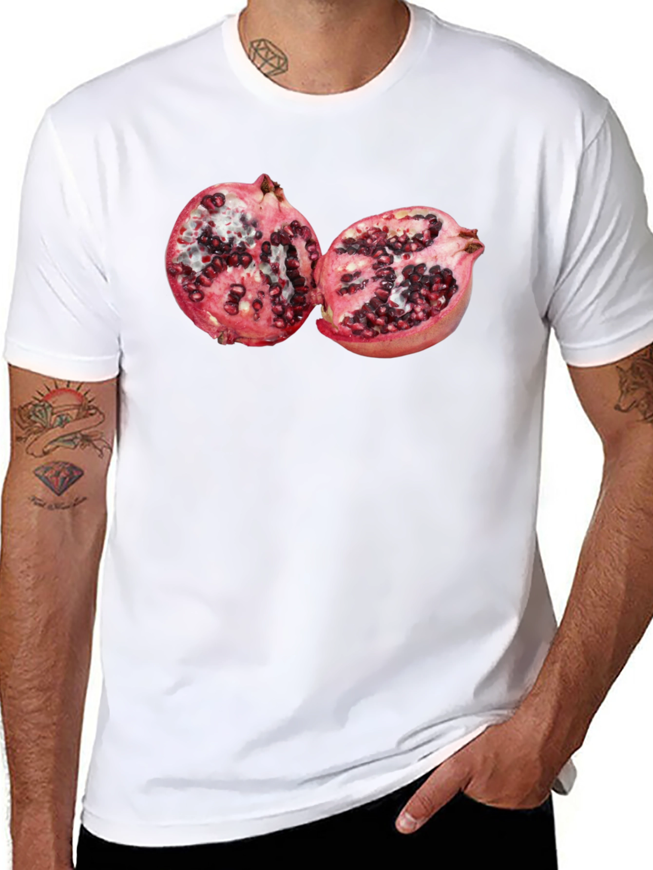 Pomegranate Graphic T-Shirt - Unique Fruit Design