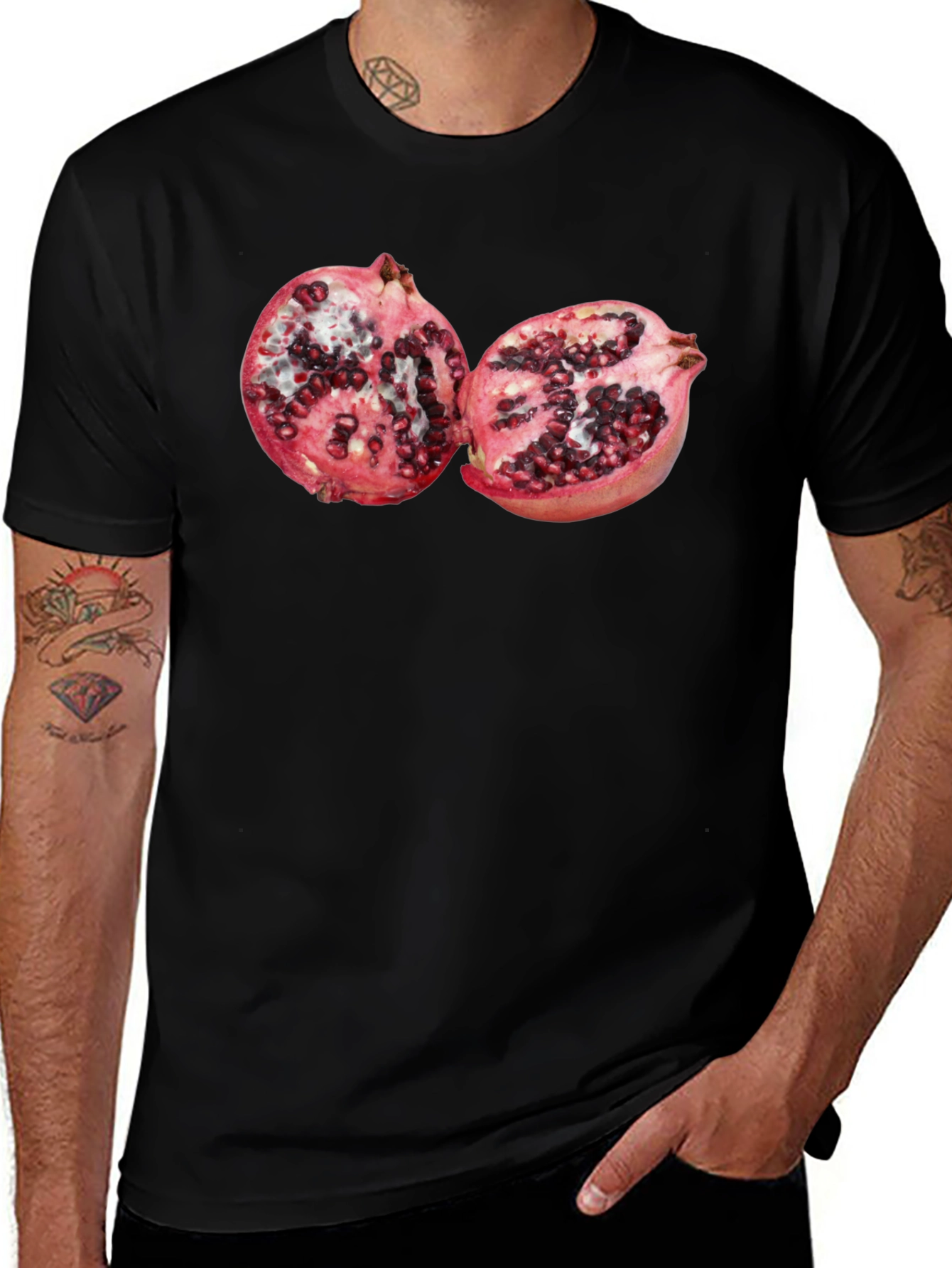 Pomegranate Graphic T-Shirt - Unique Fruit Design