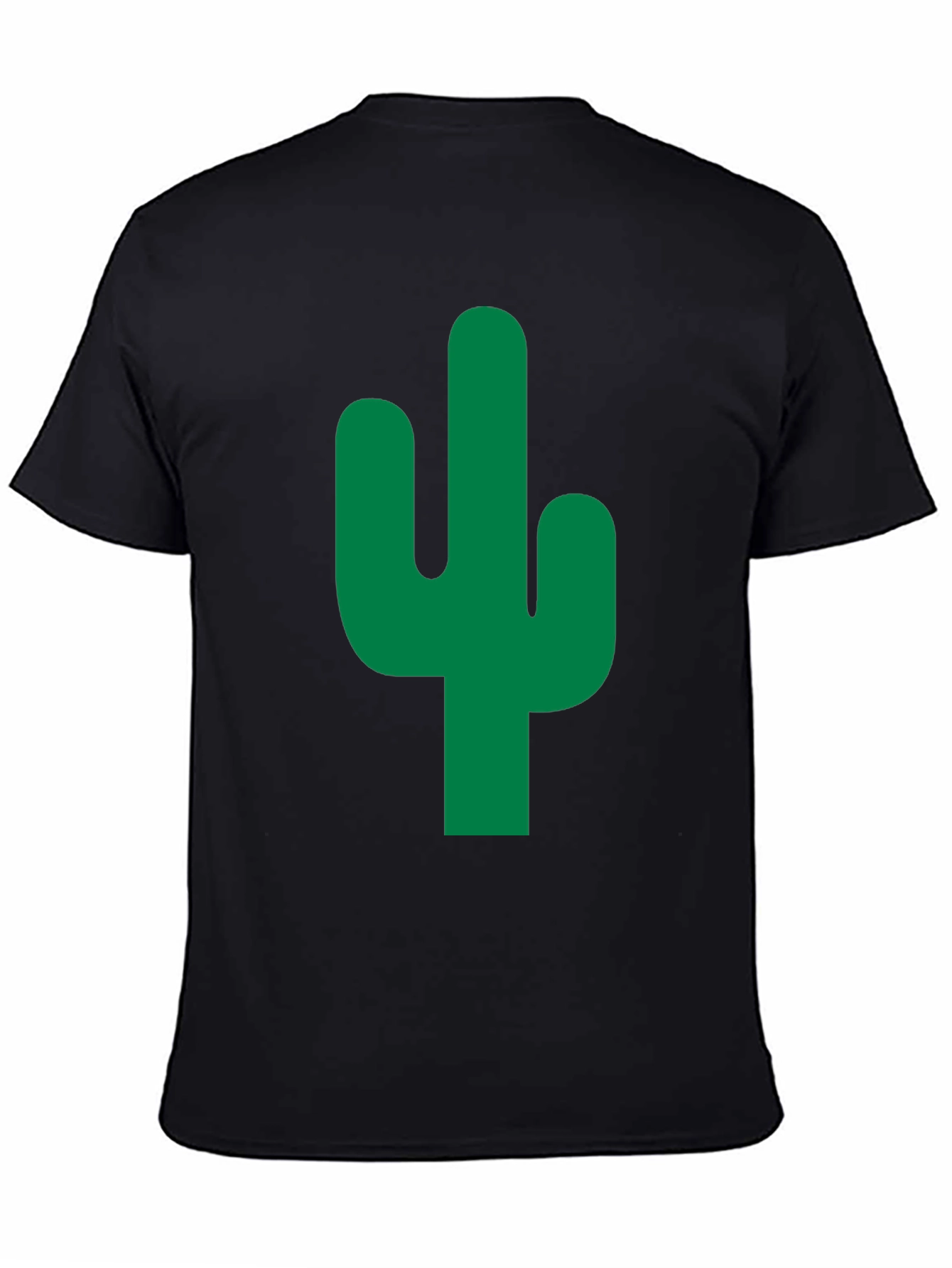 Cactus Graphic Tee - Stylish Black Cotton T-Shirt