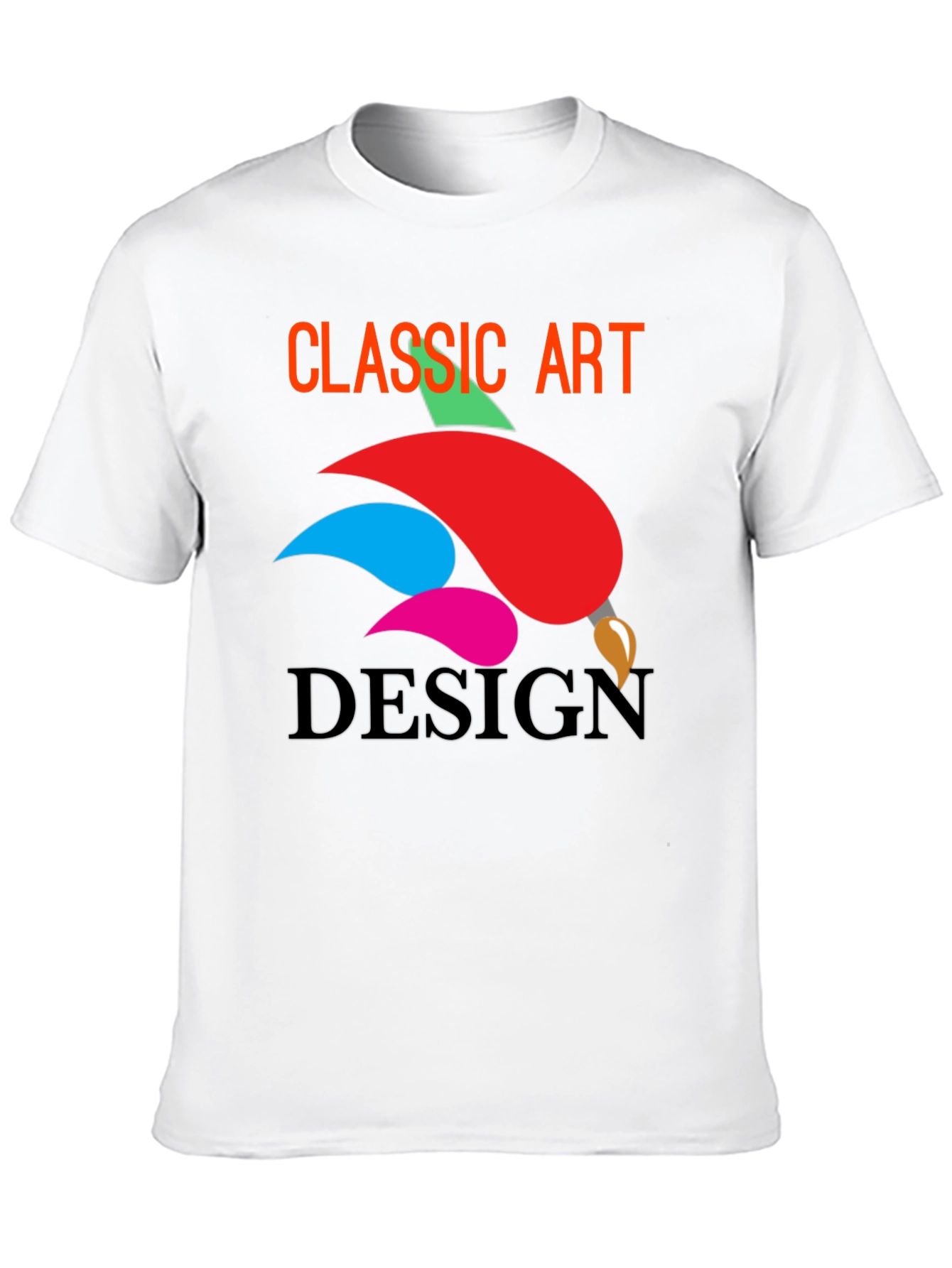 Classic Art Design Black T-Shirt