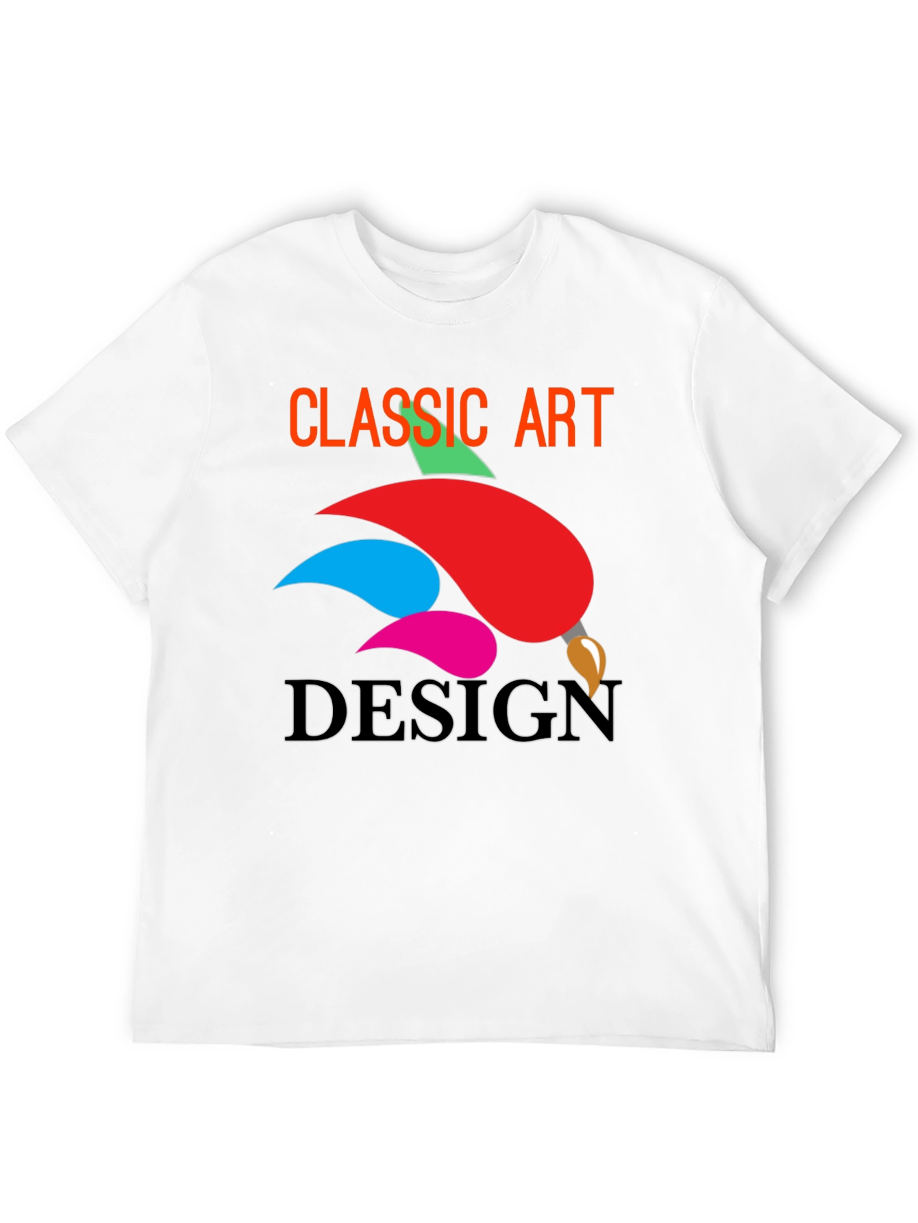 Classic Art Design Black T-Shirt