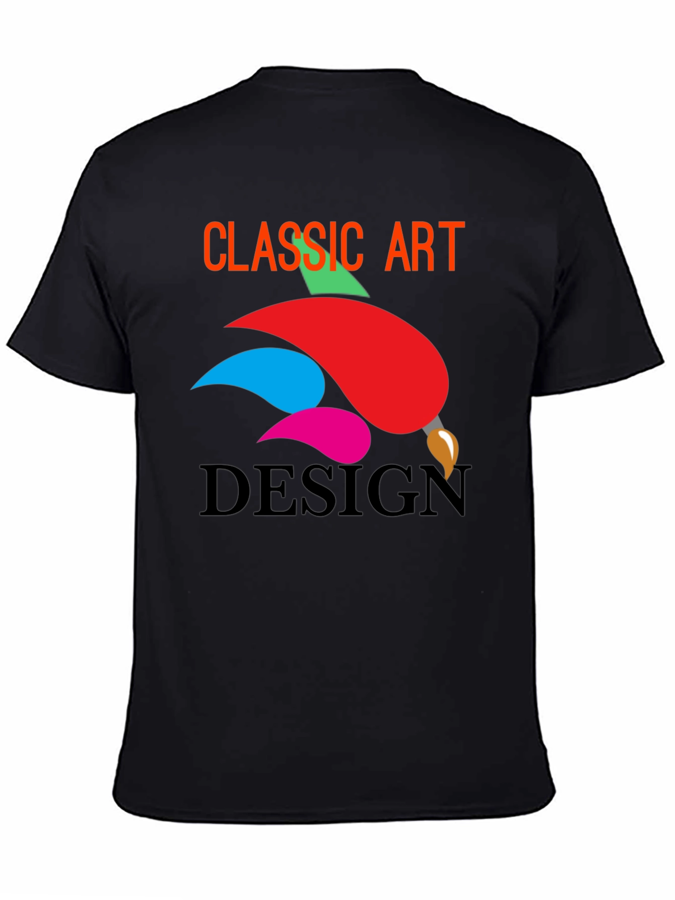 Classic Art Design Black T-Shirt