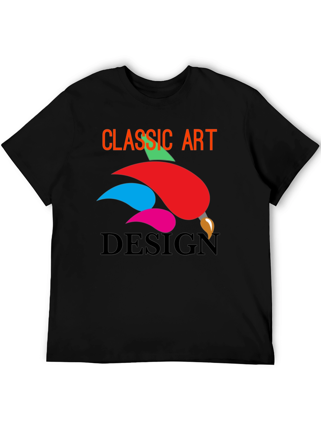 Classic Art Design Black T-Shirt