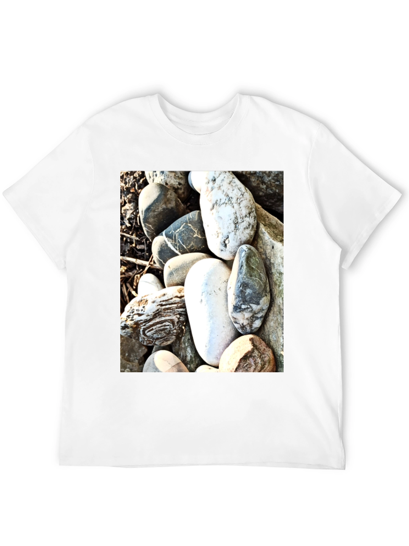 Stone Print Tee - Unique Rock Design