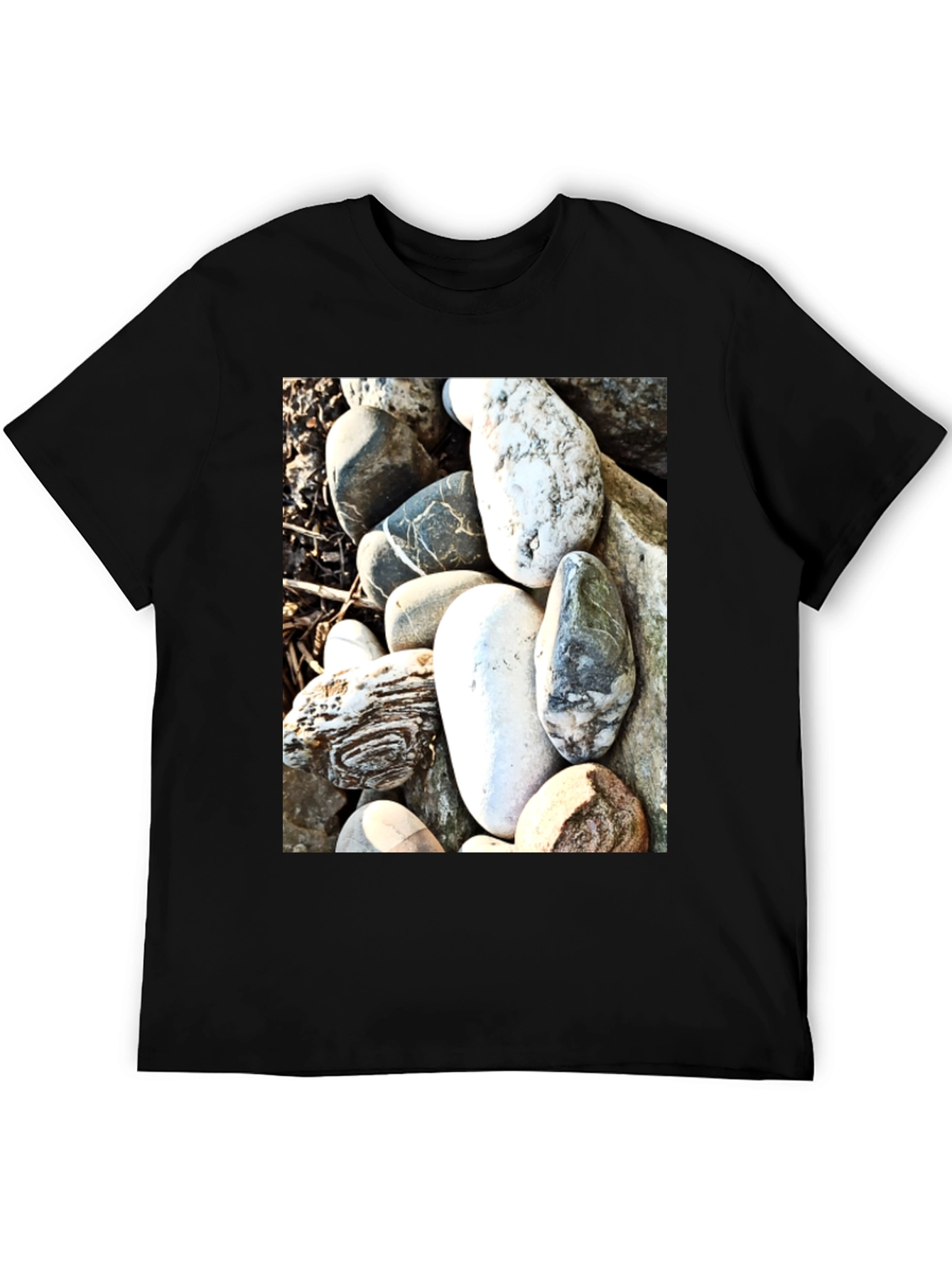 Stone Print Tee - Unique Rock Design