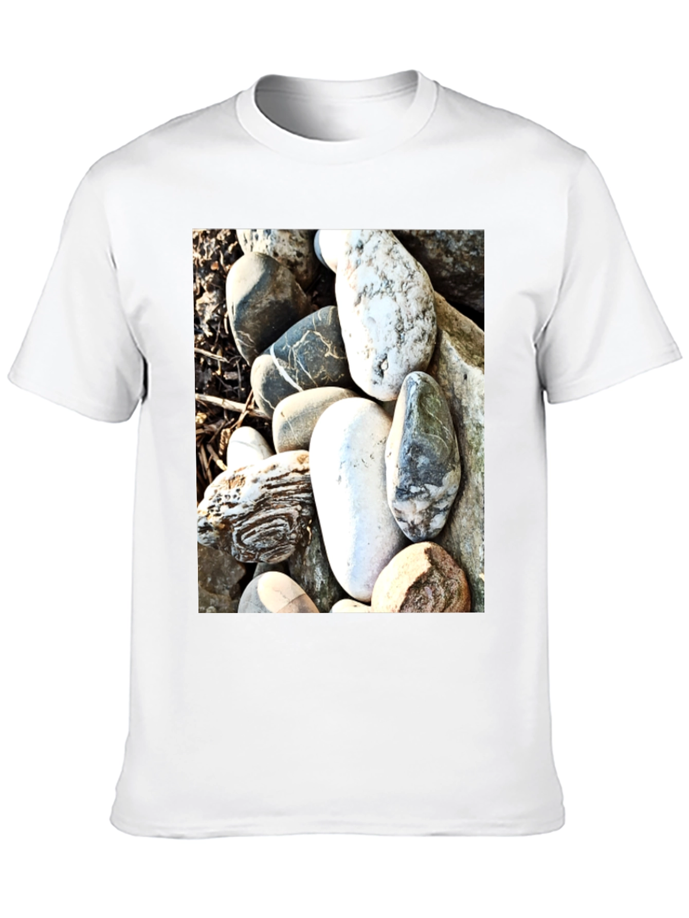 Stone Print Tee - Unique Rock Design
