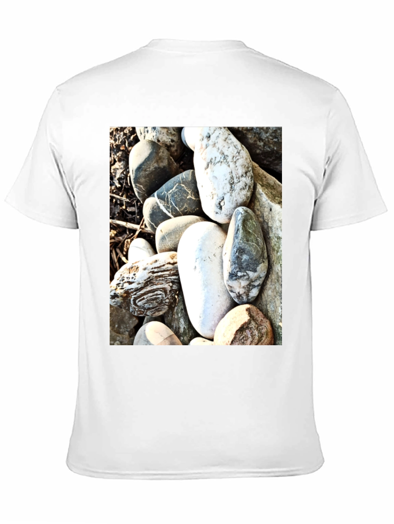 Stone Print Tee - Unique Rock Design