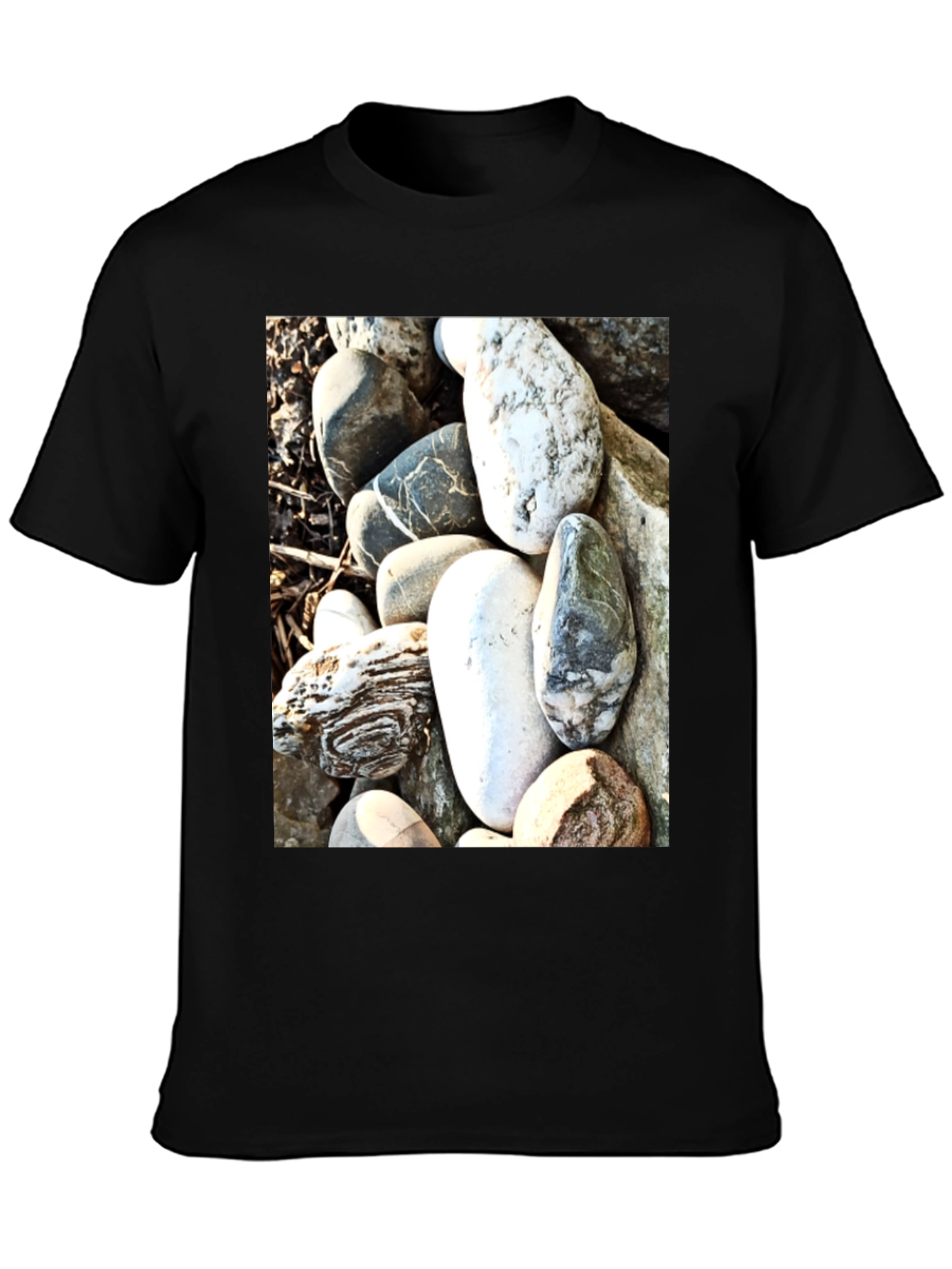 Stone Print Tee - Unique Rock Design