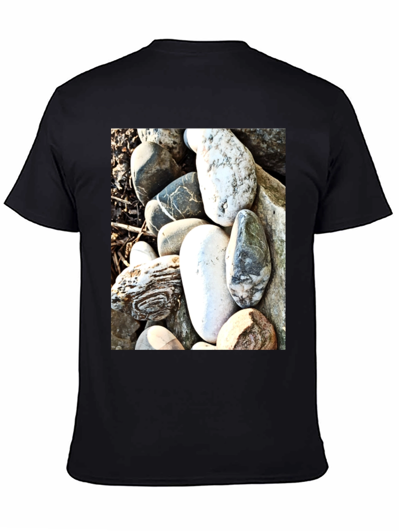Stone Print Tee - Unique Rock Design