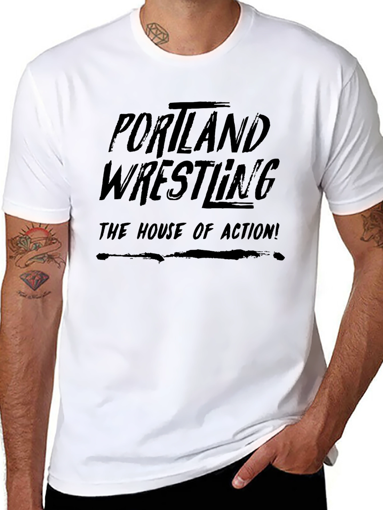 Portland Wrestling Black T-Shirt