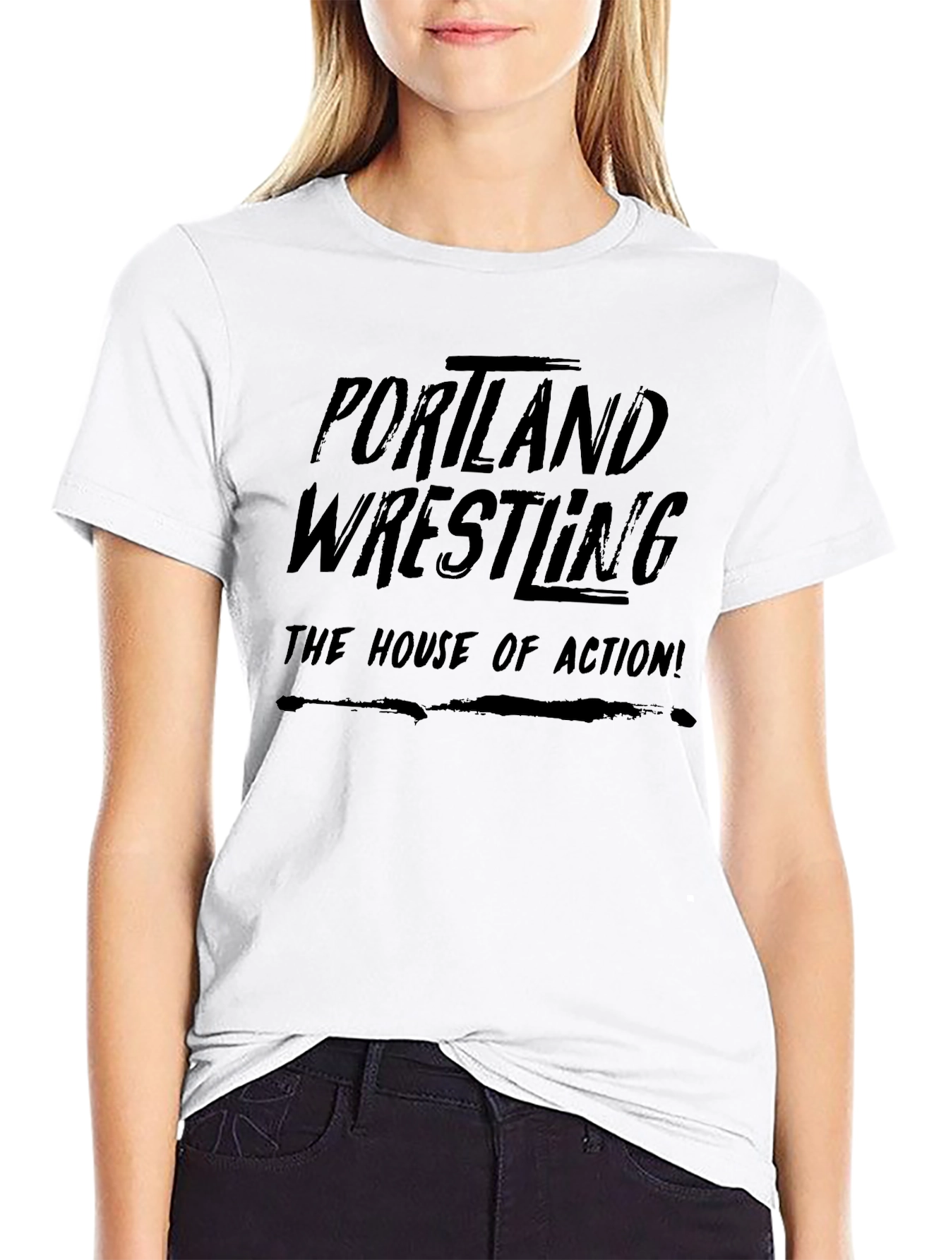 Portland Wrestling Black T-Shirt