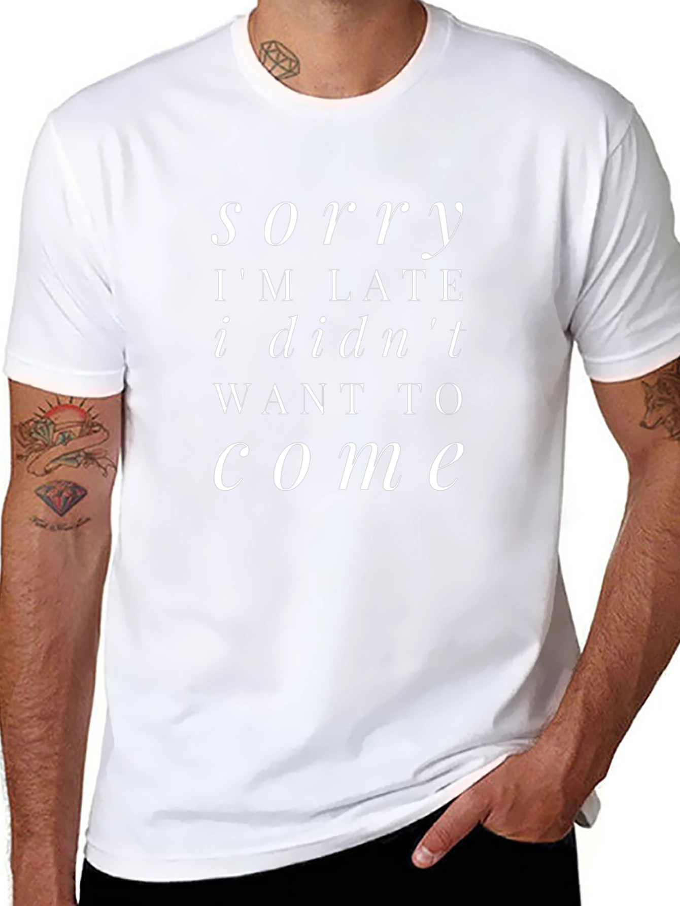 Sorry Im Late Funny Graphic T-Shirt