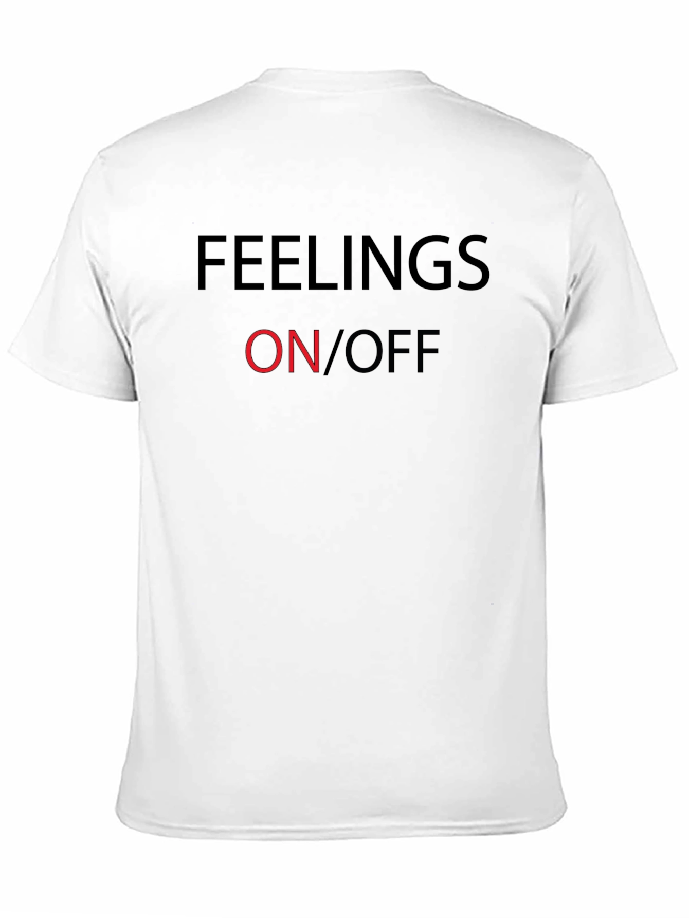 Feelings On/Off Graphic Tee - Black Crewneck T-Shirt