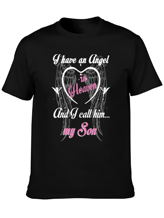 Angel Son Memorial T-Shirt - In Heaven Remembrance Tee