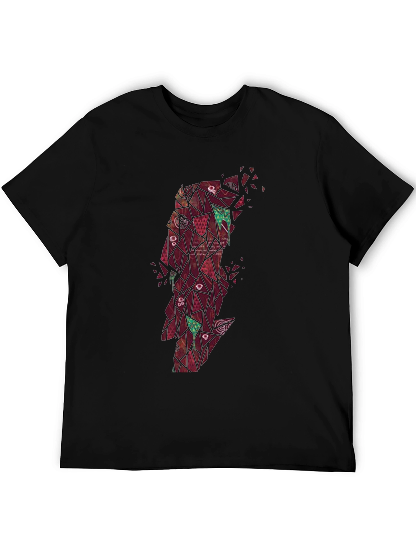 Abstract Geometric Lightning Bolt Graphic Tee